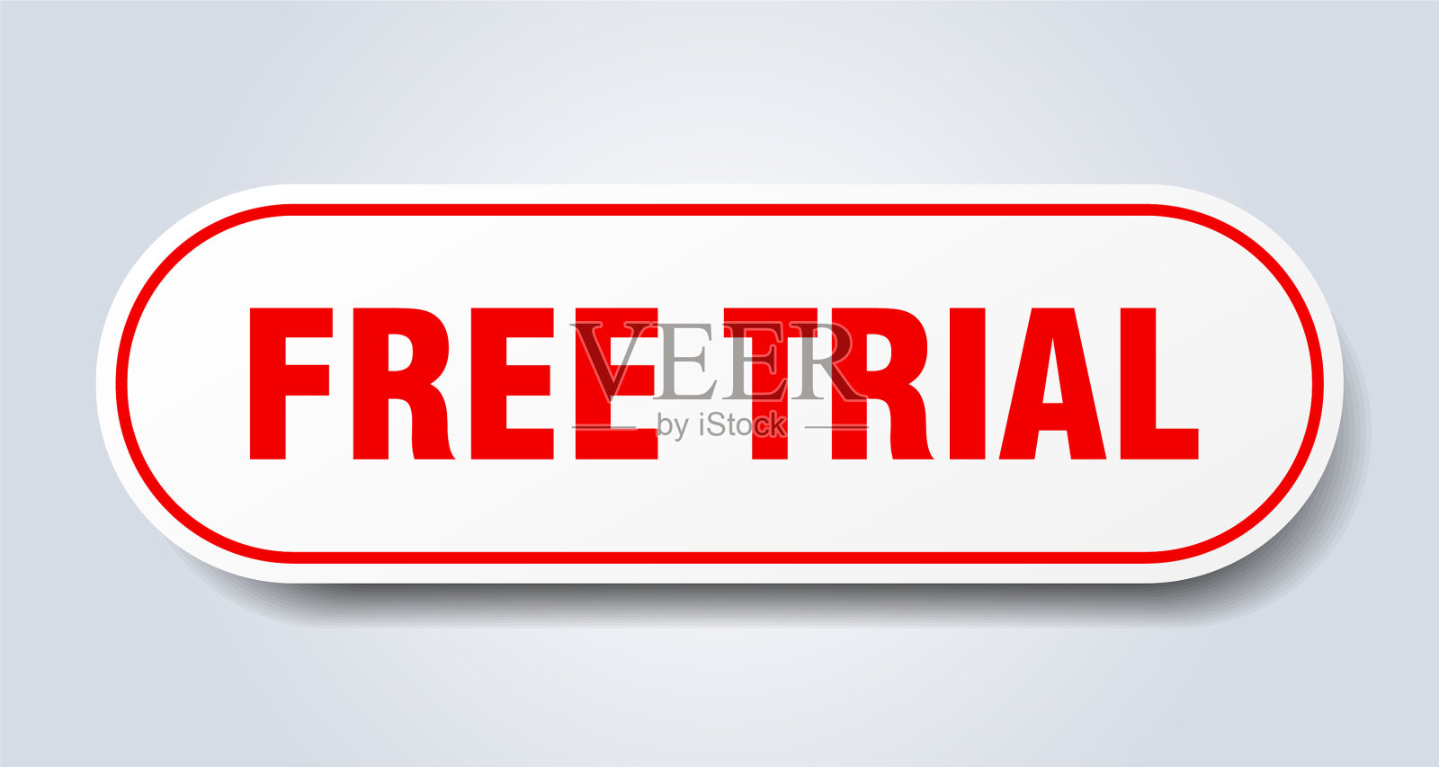 免费试用标志免费试用圆形红色贴纸插画图片素材