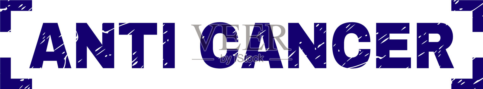 Grunge纹理抗癌症印章印章内插画图片素材