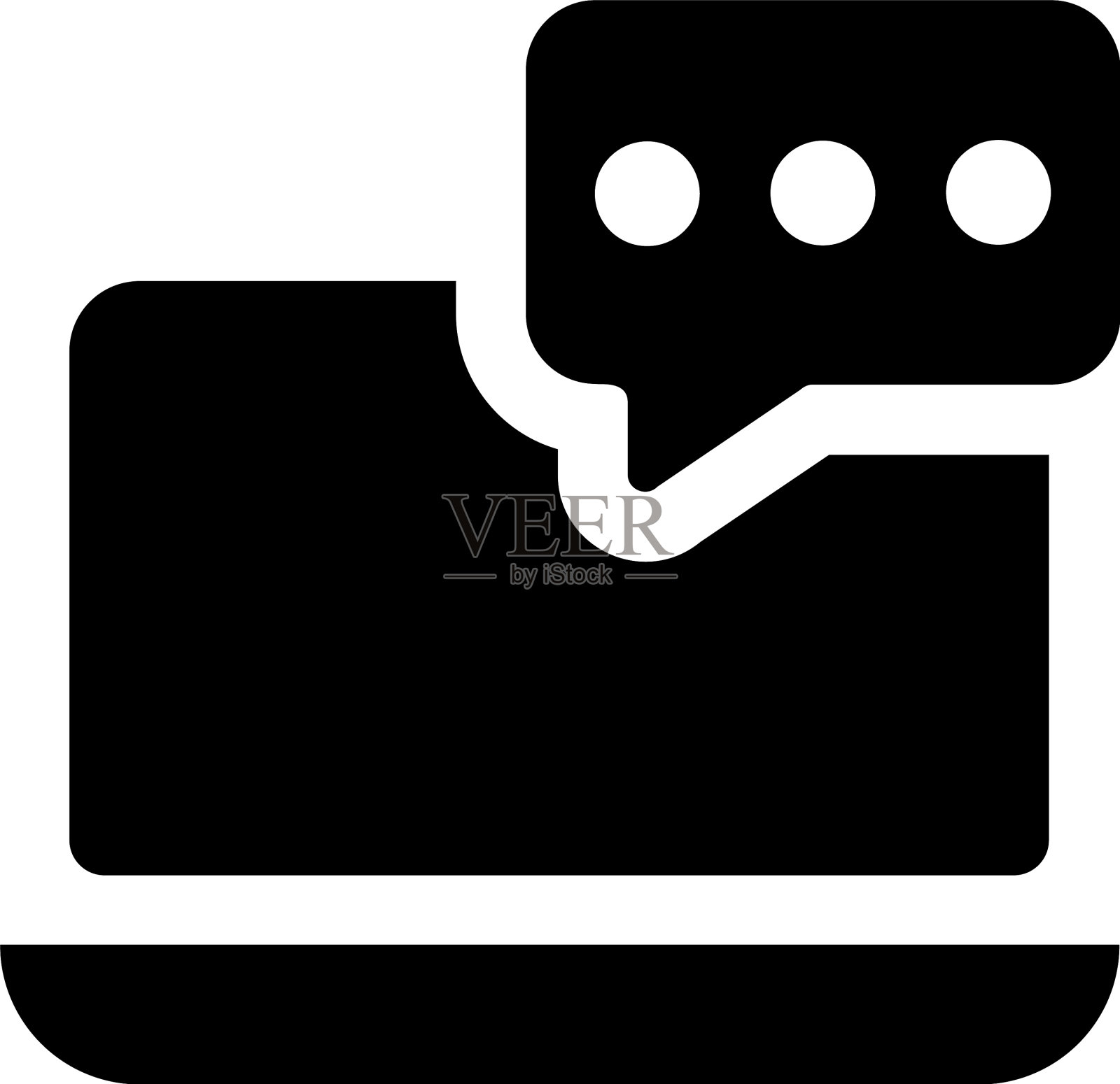 在线消息泡沫图标素材