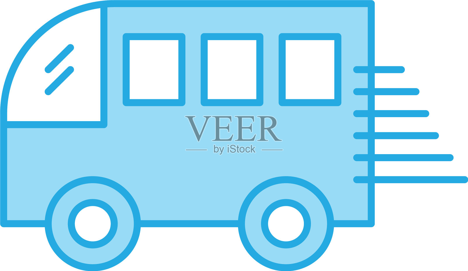 完美的蓝色色调图标或象形图上的白色设计元素图片