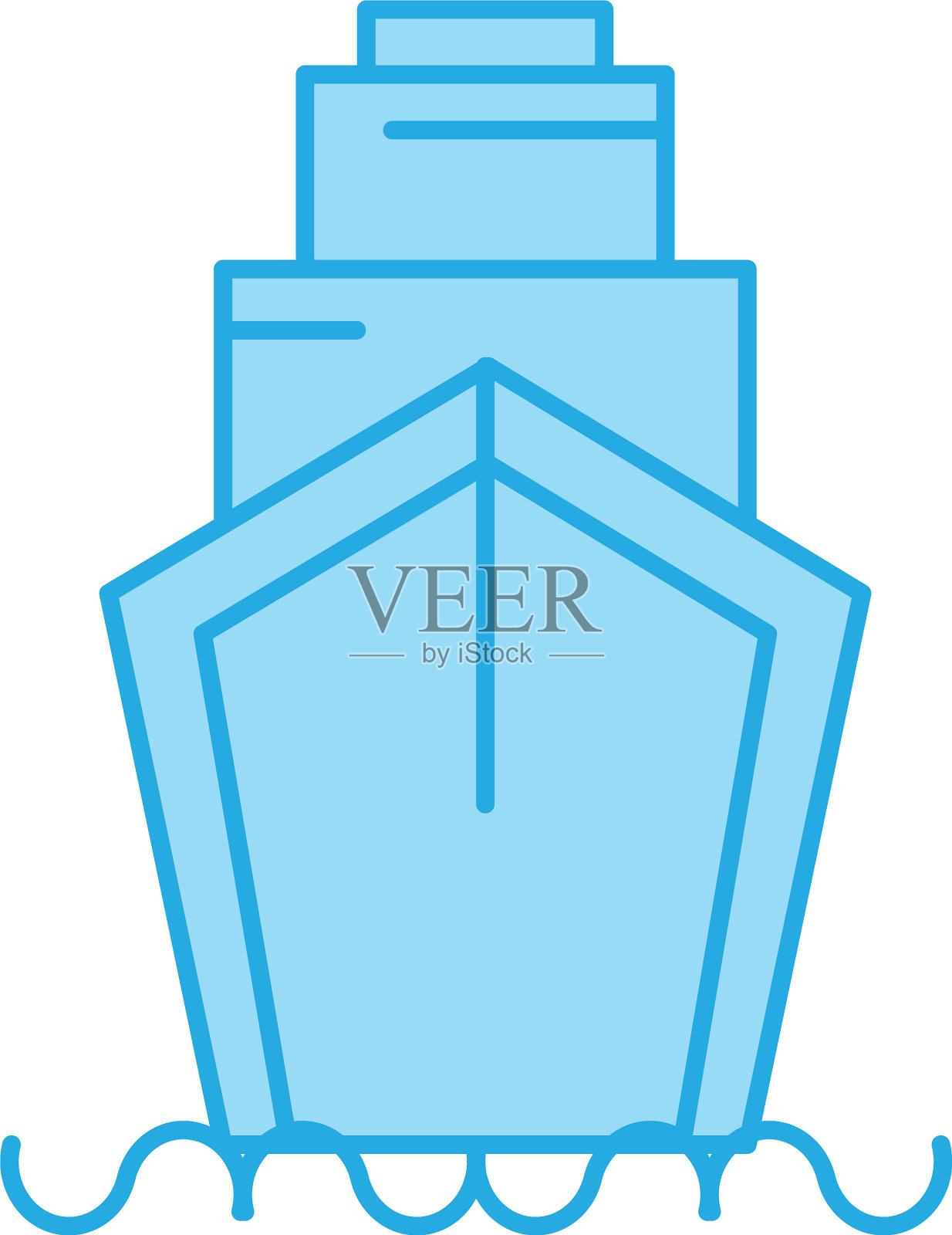 完美的蓝色色调图标或象形图上的白色设计元素图片