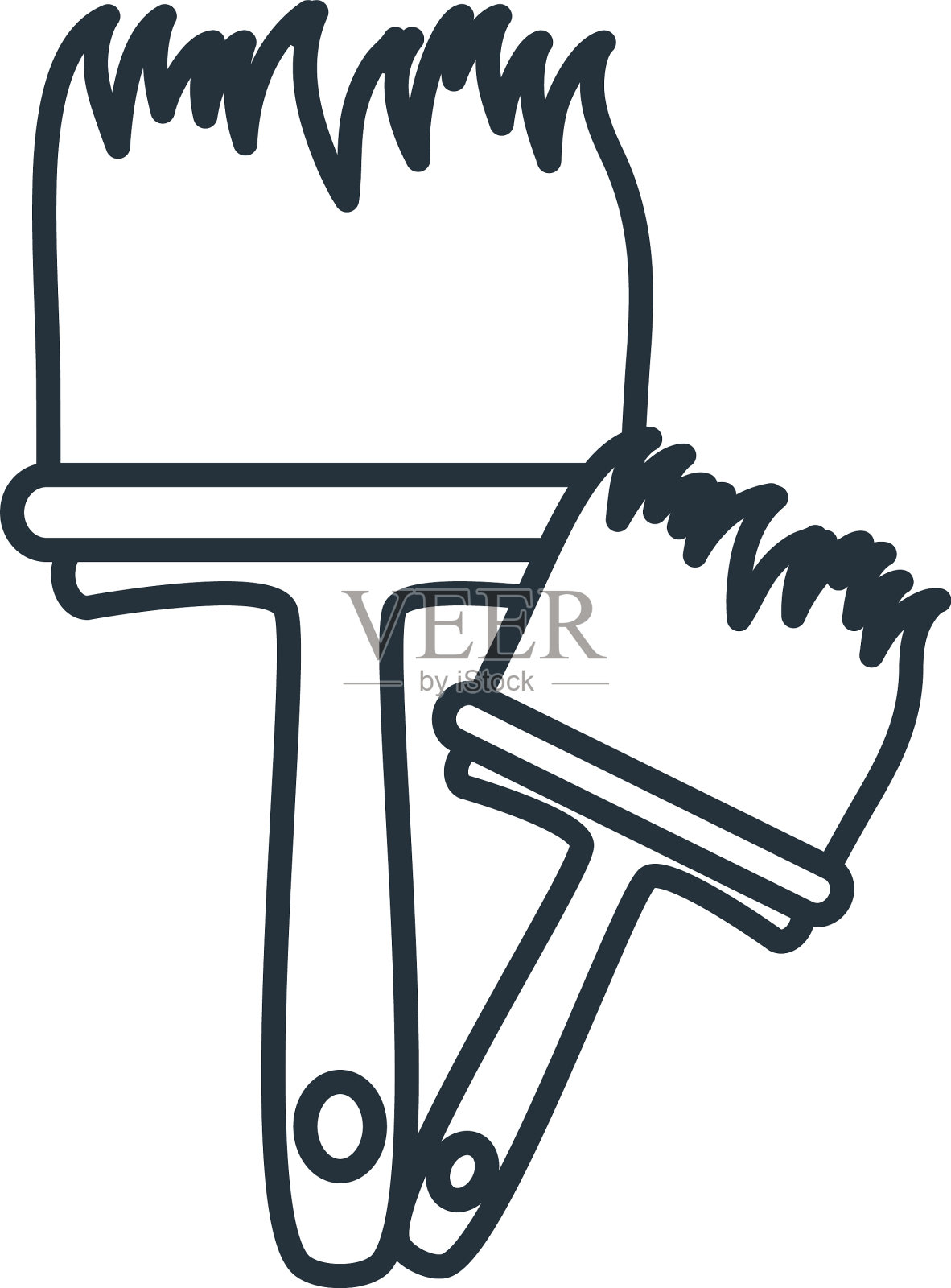 正在施工刷设计插图设计元素图片