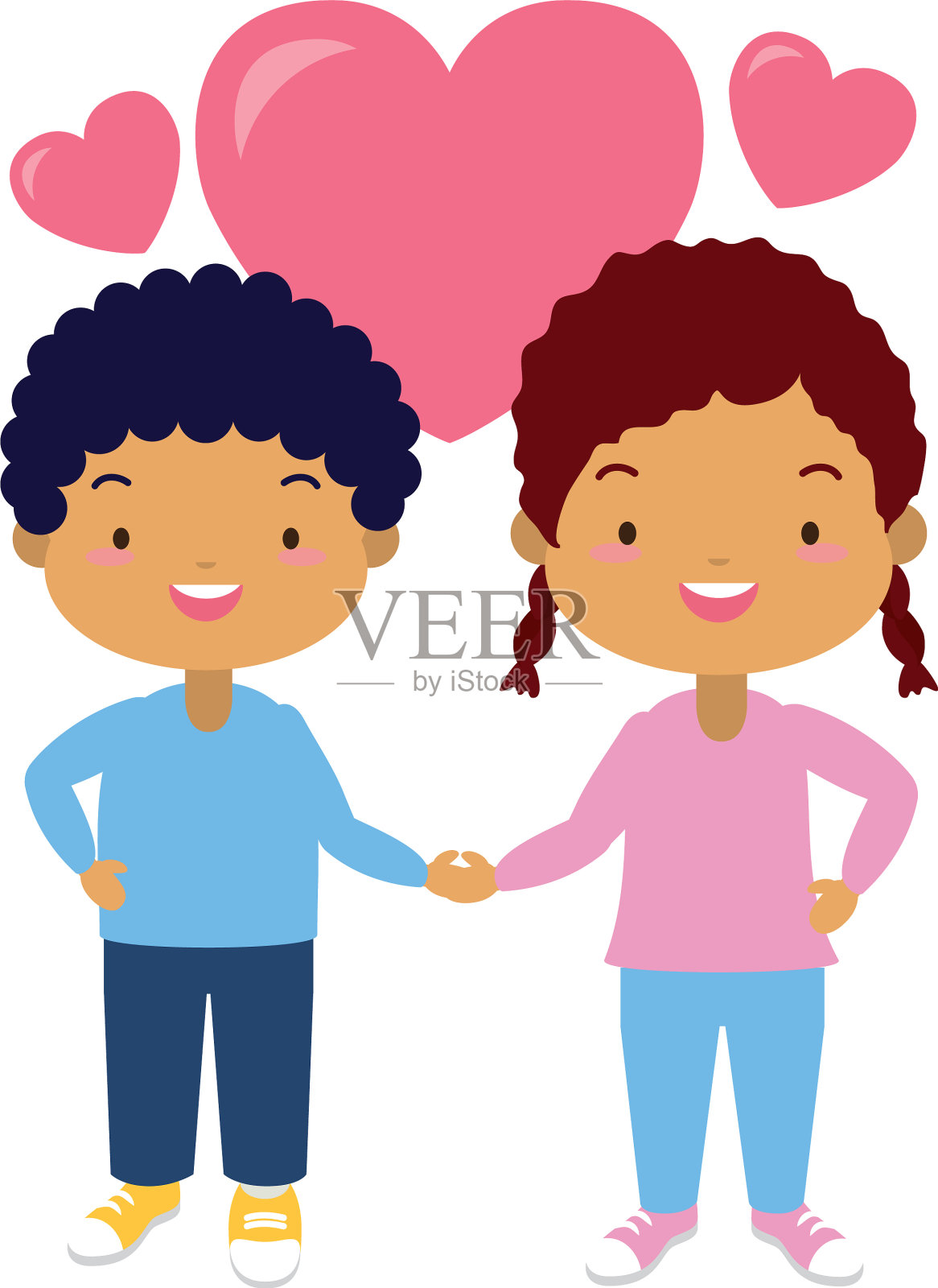 有爱心的快乐孩子设计元素图片