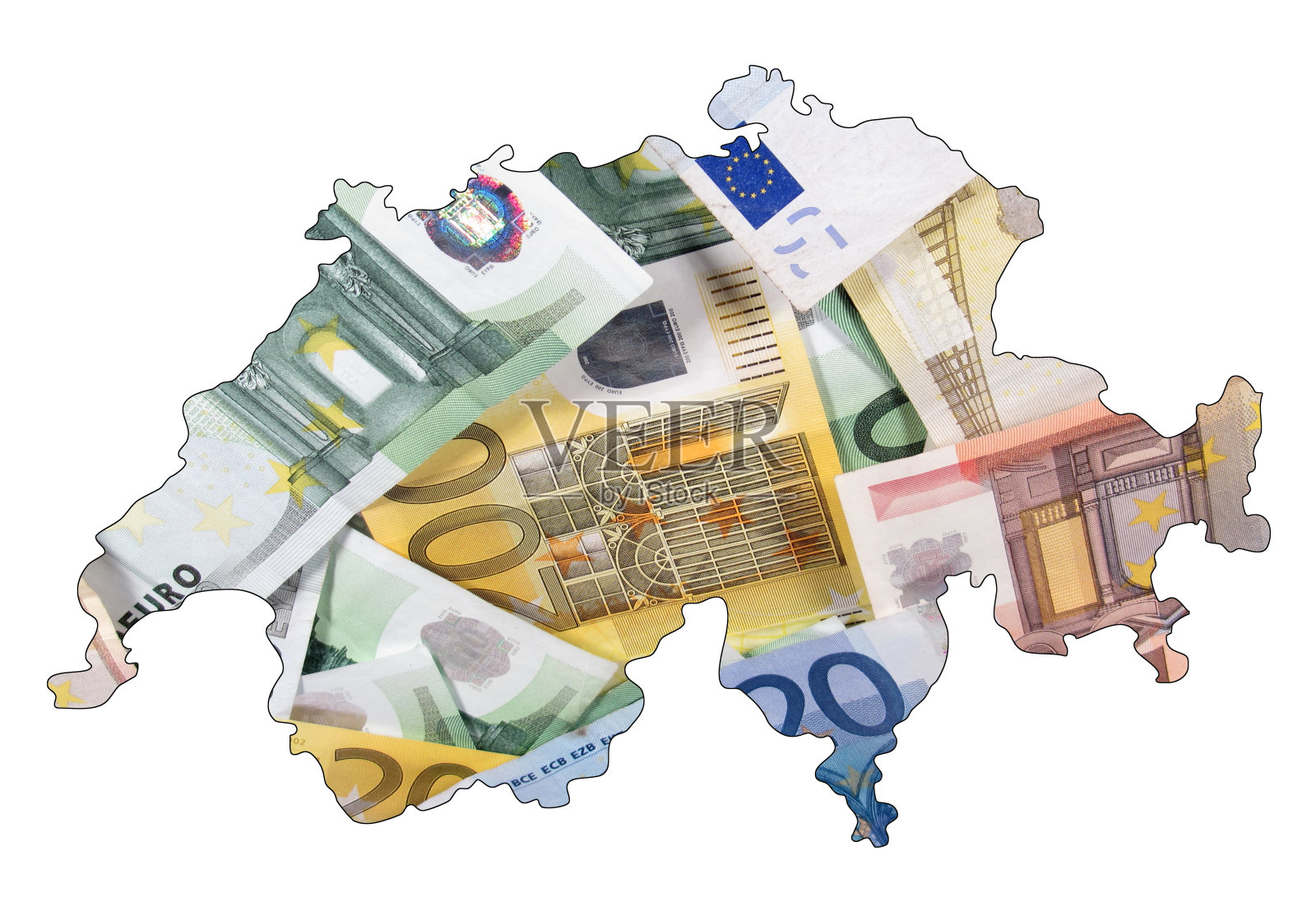 瑞士的经济、金融和欧元照片摄影图片