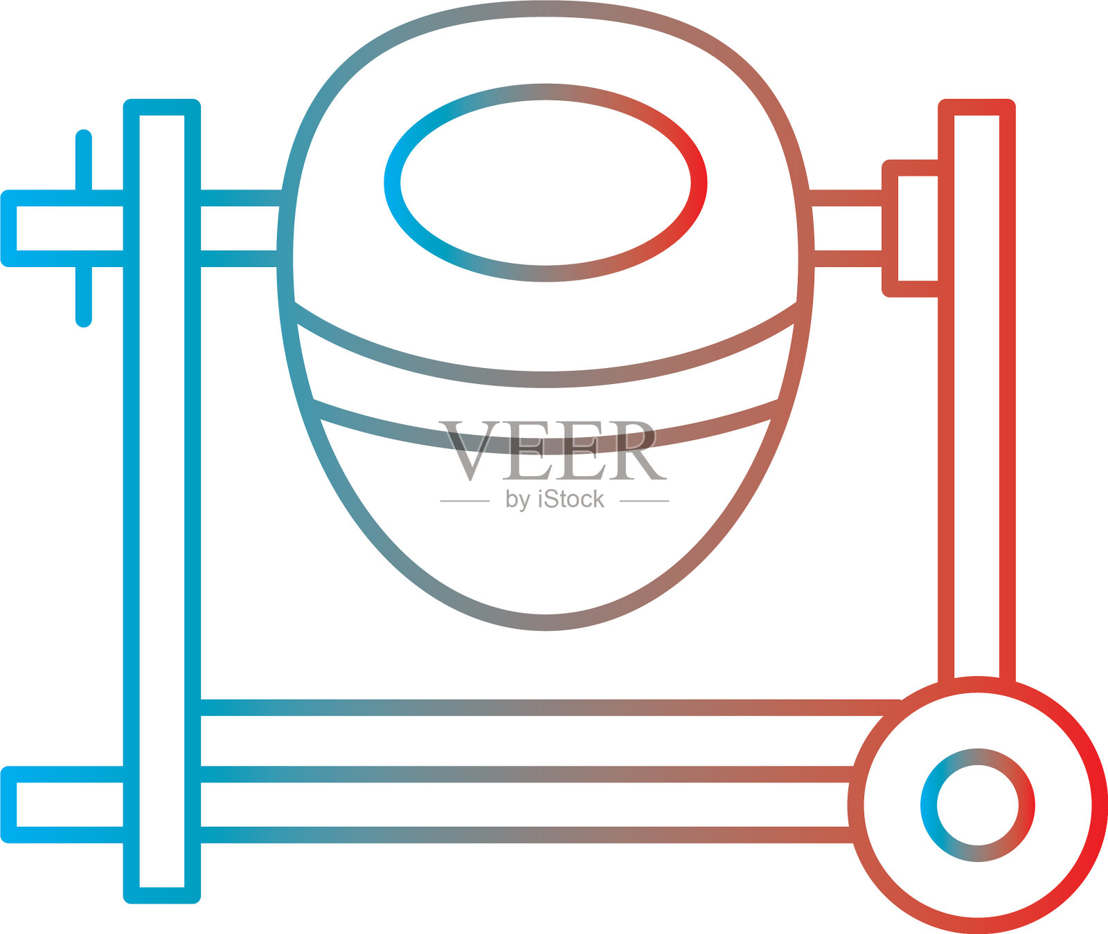 线条梯度完美的图标或pigtogram图标素材