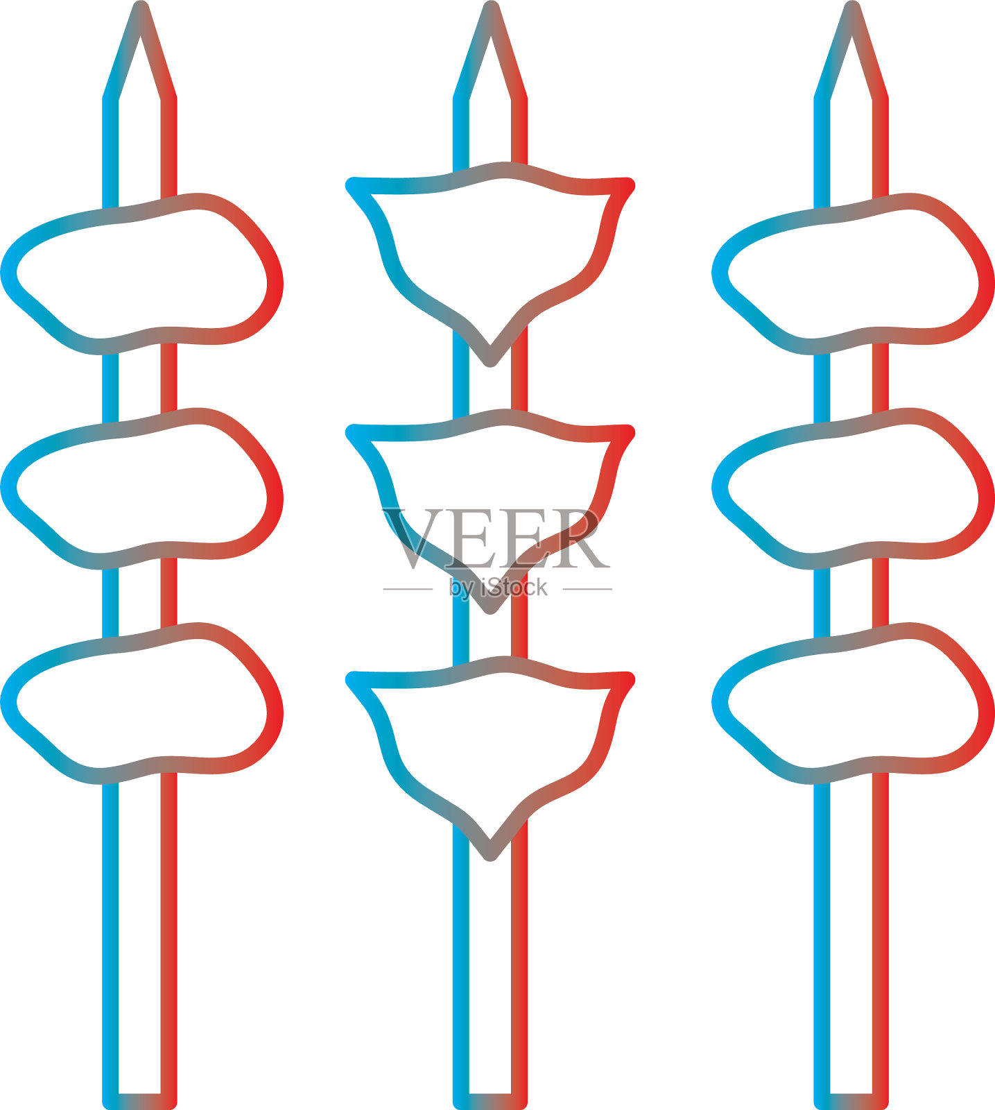 线条梯度完美的图标或pigtogram设计元素图片