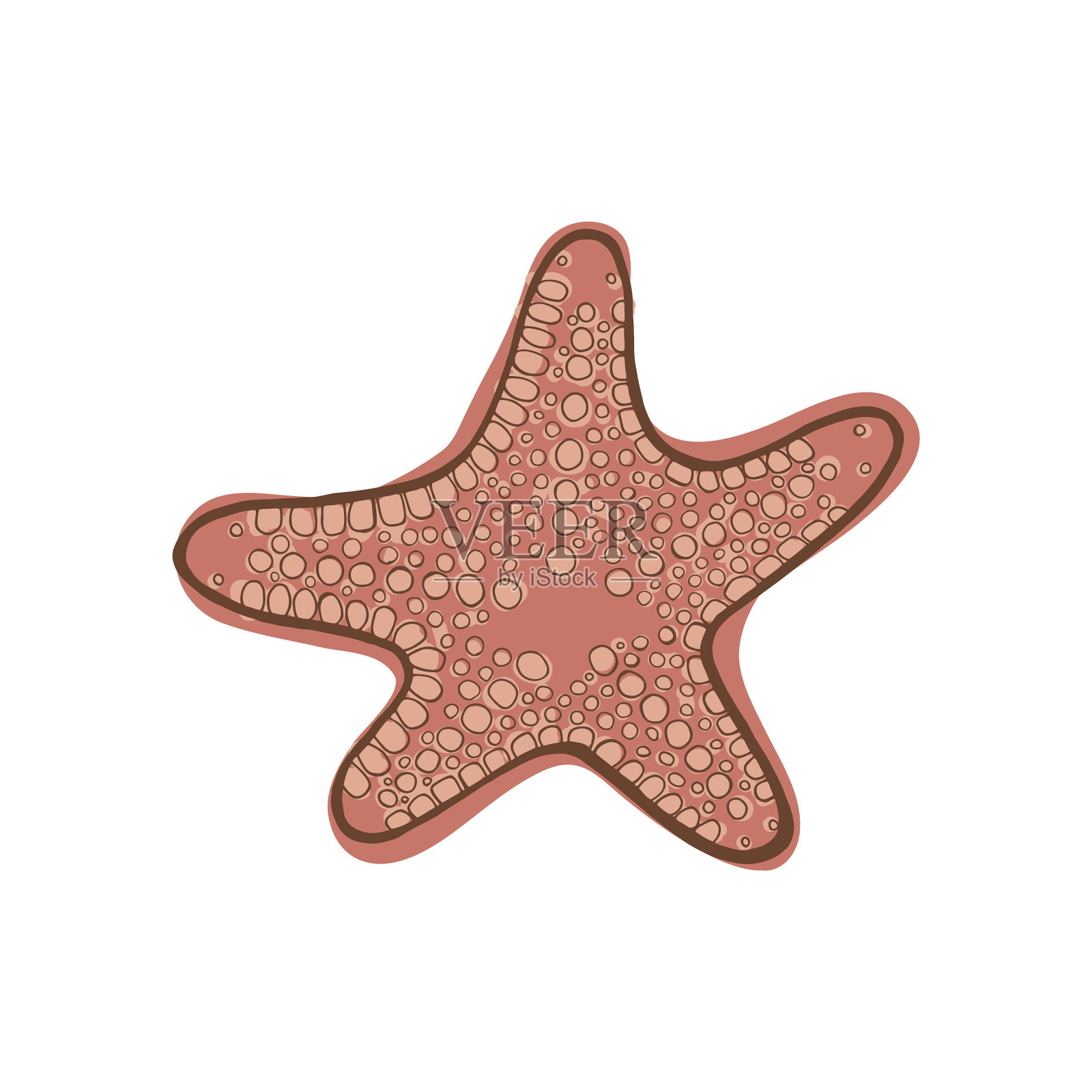 粉红色星鱼设计元素图片