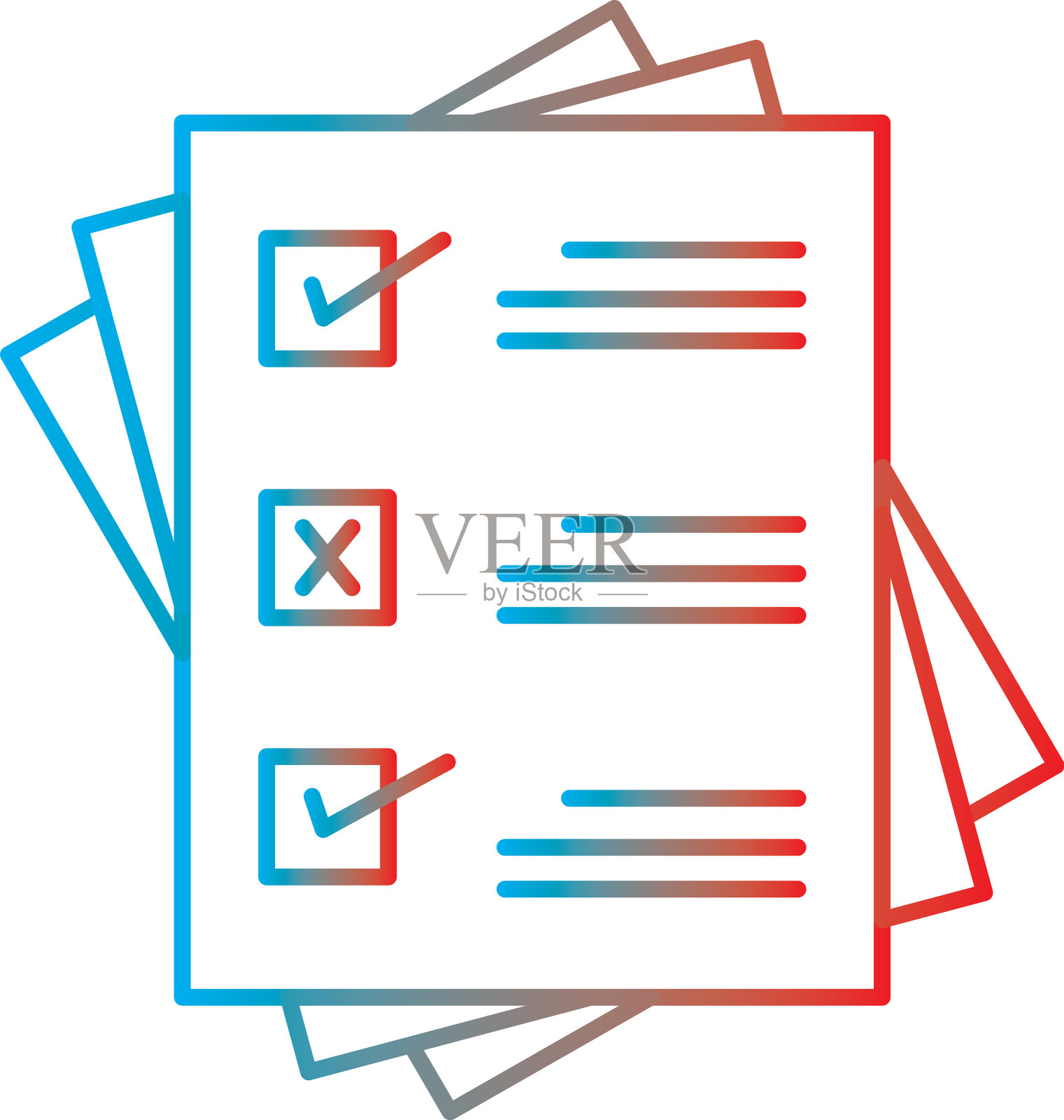 线条梯度完美的图标或pigtogram设计元素图片