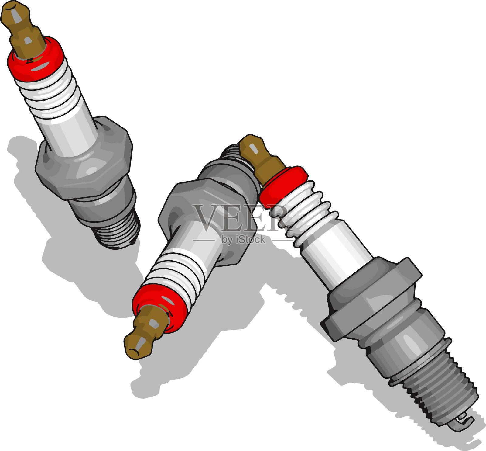白色背景上的红色火花设计元素图片