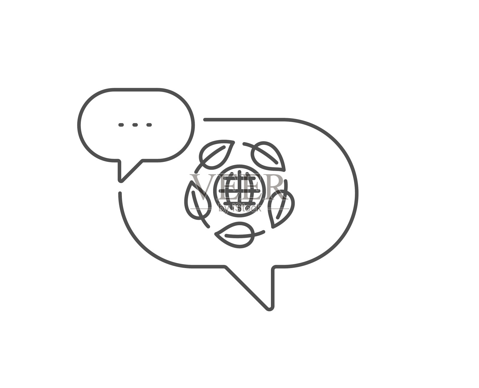 生态有机线图标生物化妆品标志博览会图标素材