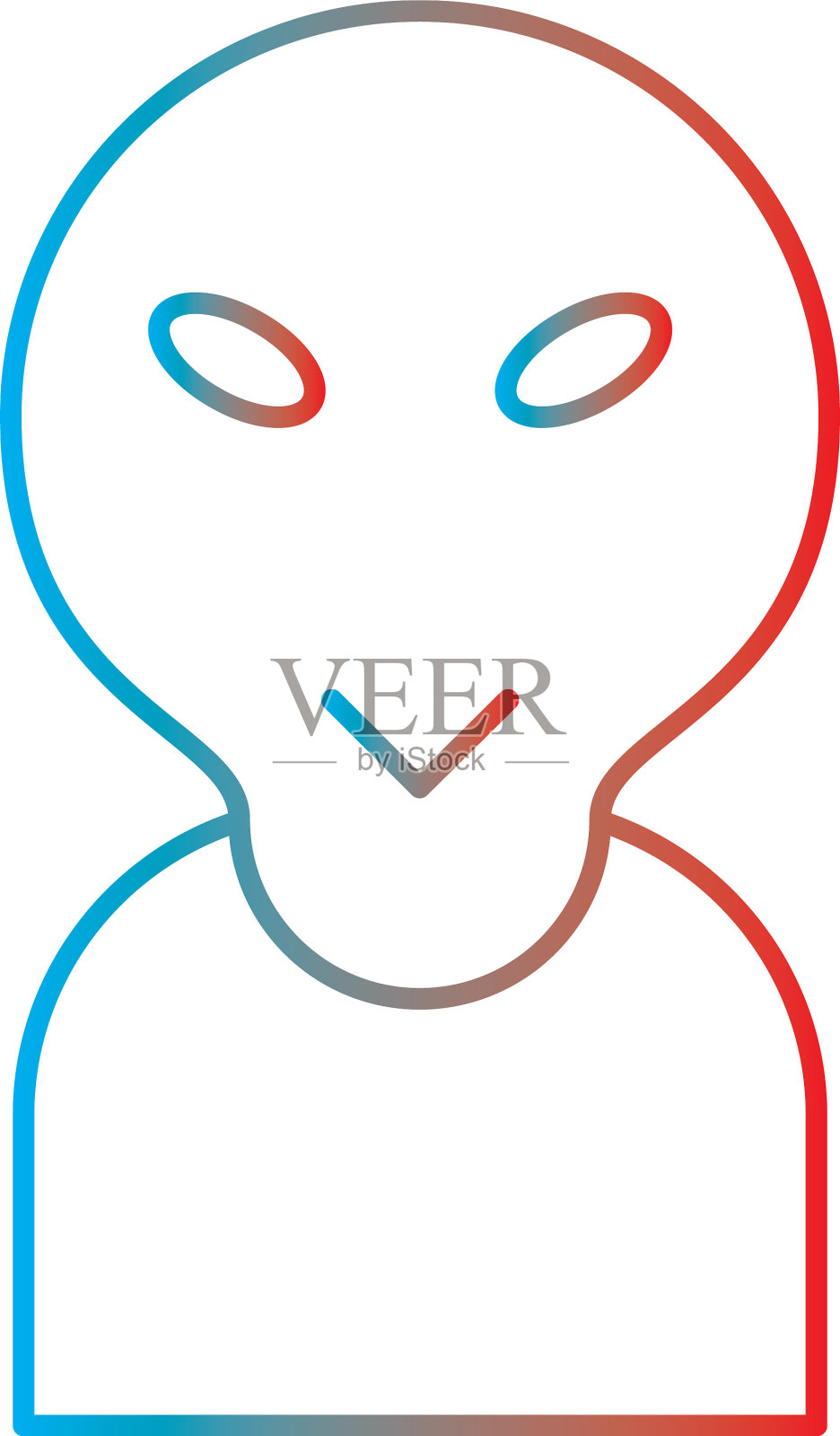 线条梯度完美的图标或pigtogram设计元素图片