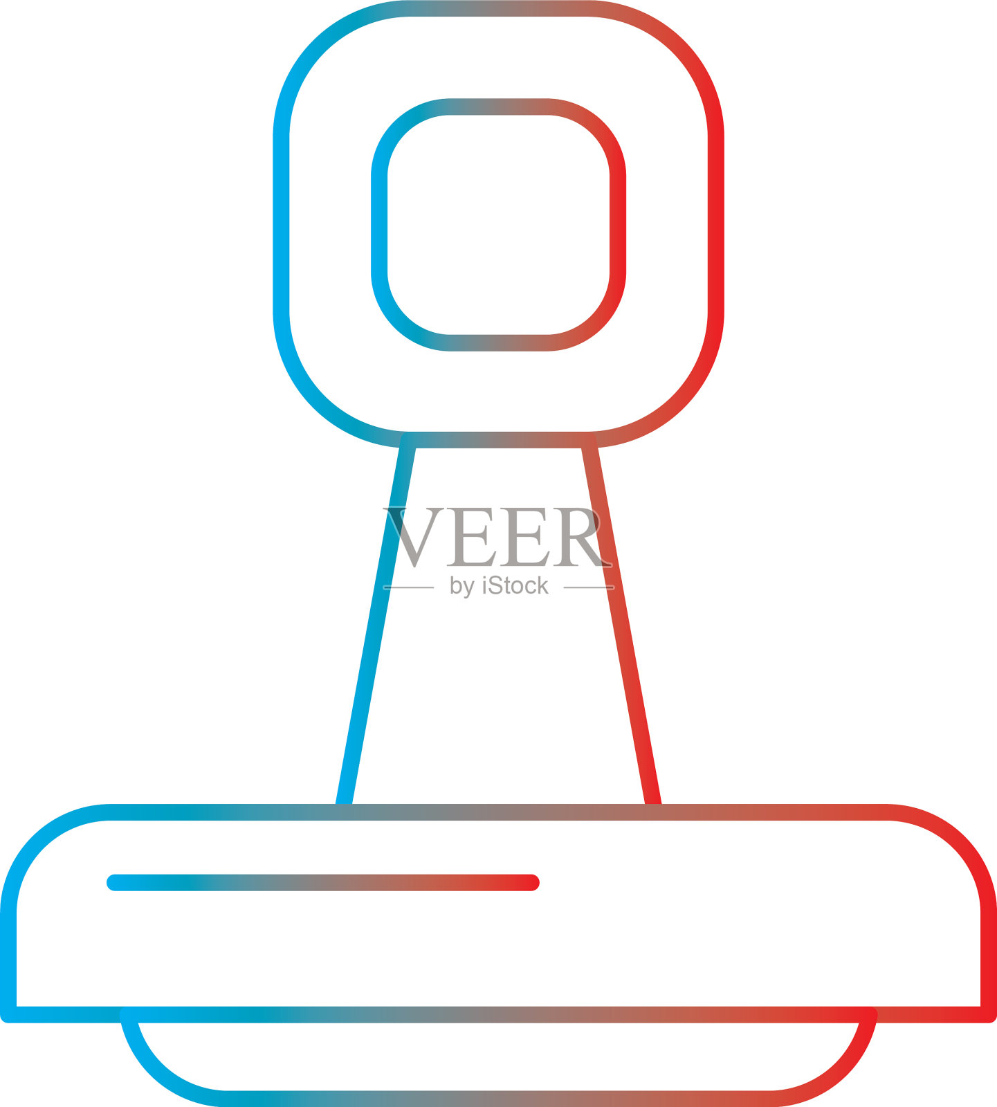 线条梯度完美的图标或pigtogram设计元素图片