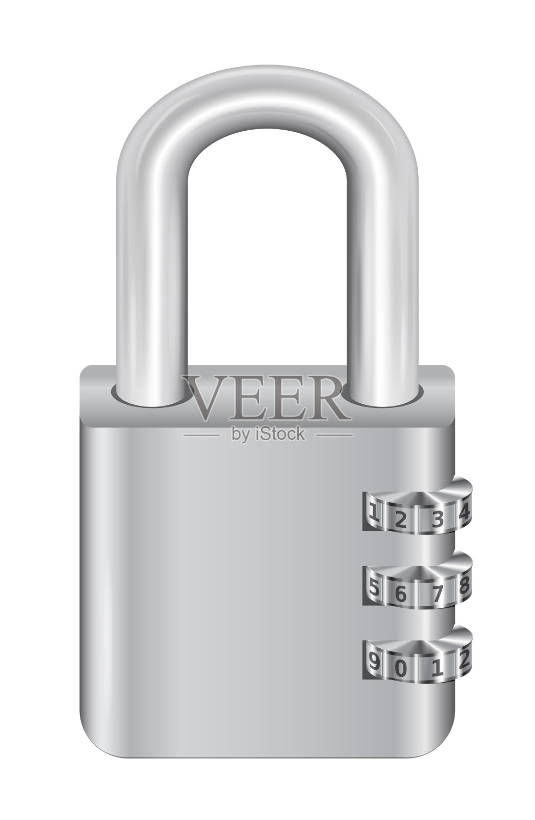 钢制万能钥匙锁与挂锁设计元素图片