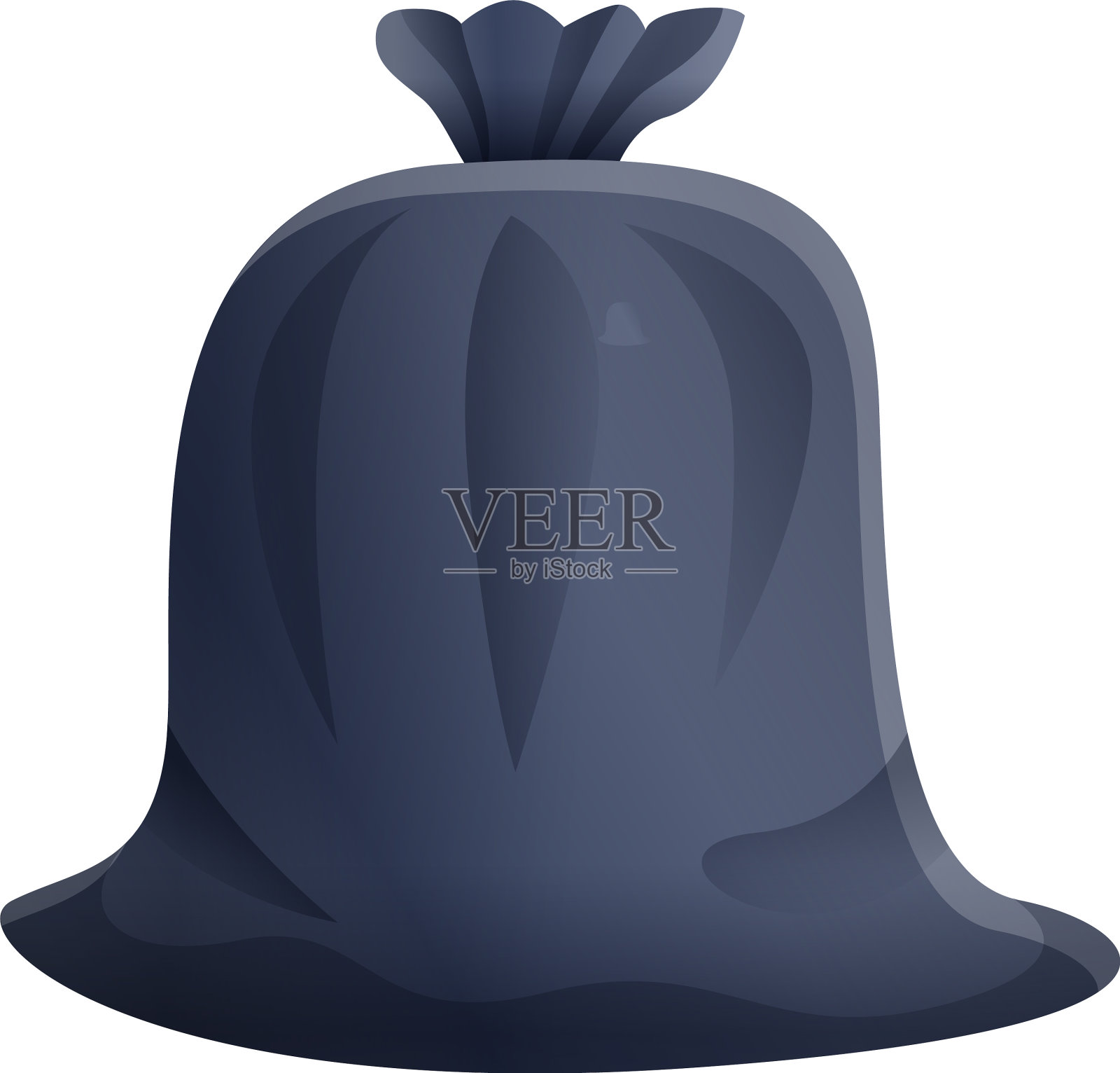 满垃圾袋图标卡通风格设计元素图片