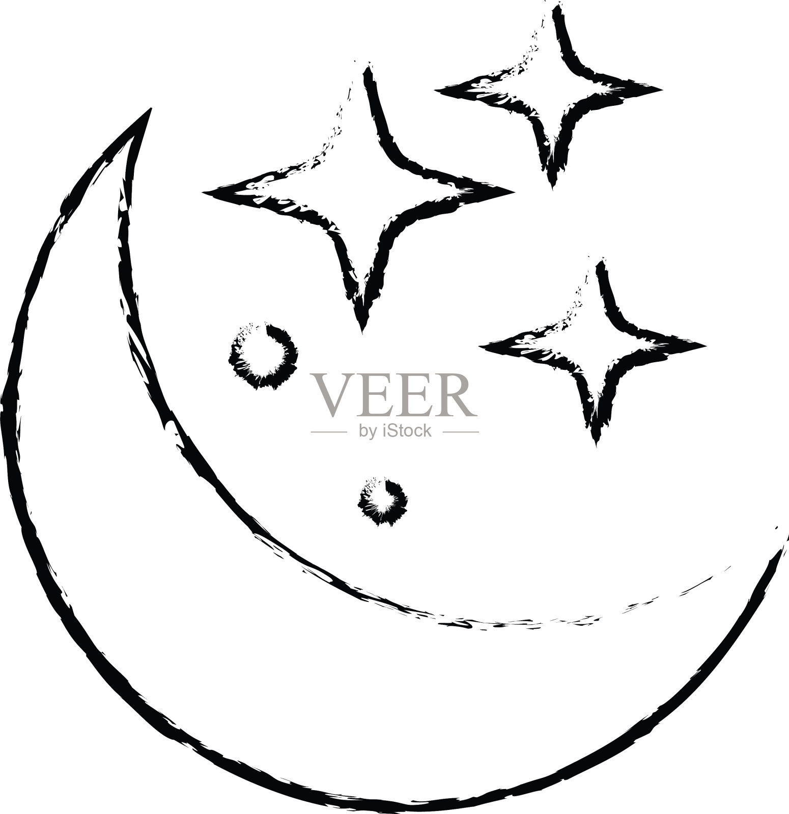 粗线完美的图标或pigtogram设计元素图片