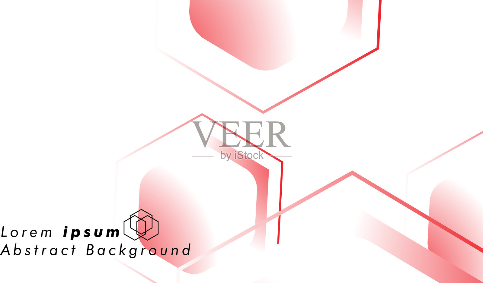 六边形的抽象背景概念插画图片素材