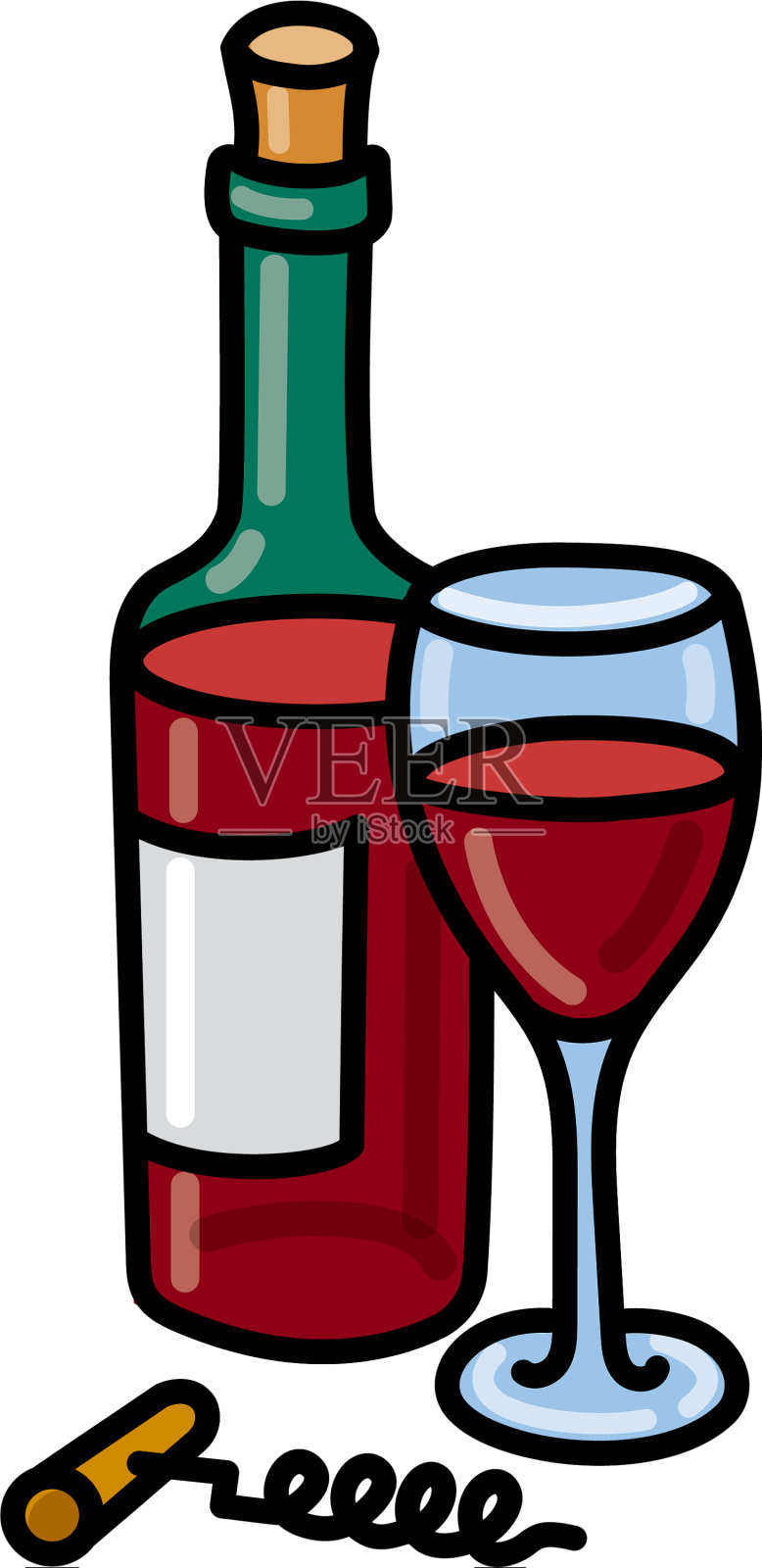 红酒瓶设计元素图片
