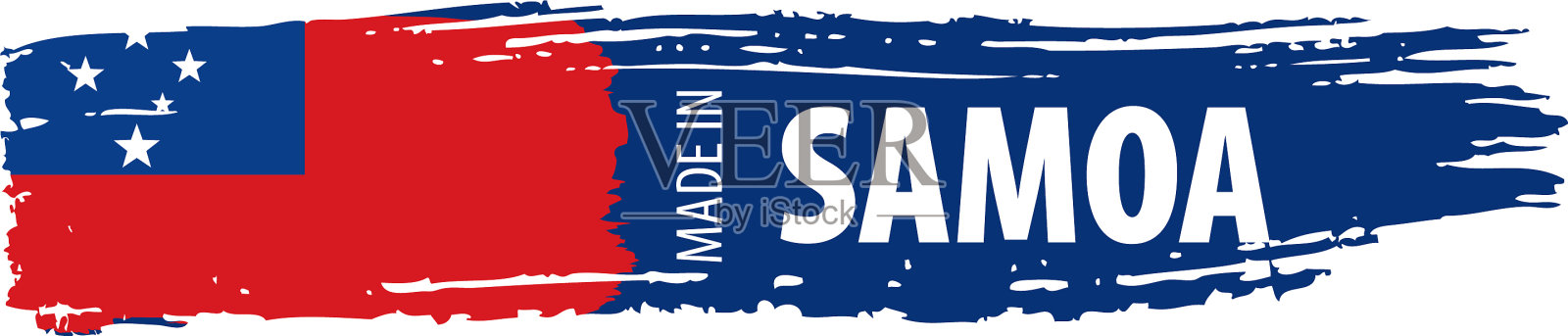 萨摩亚国旗上有白色设计元素图片