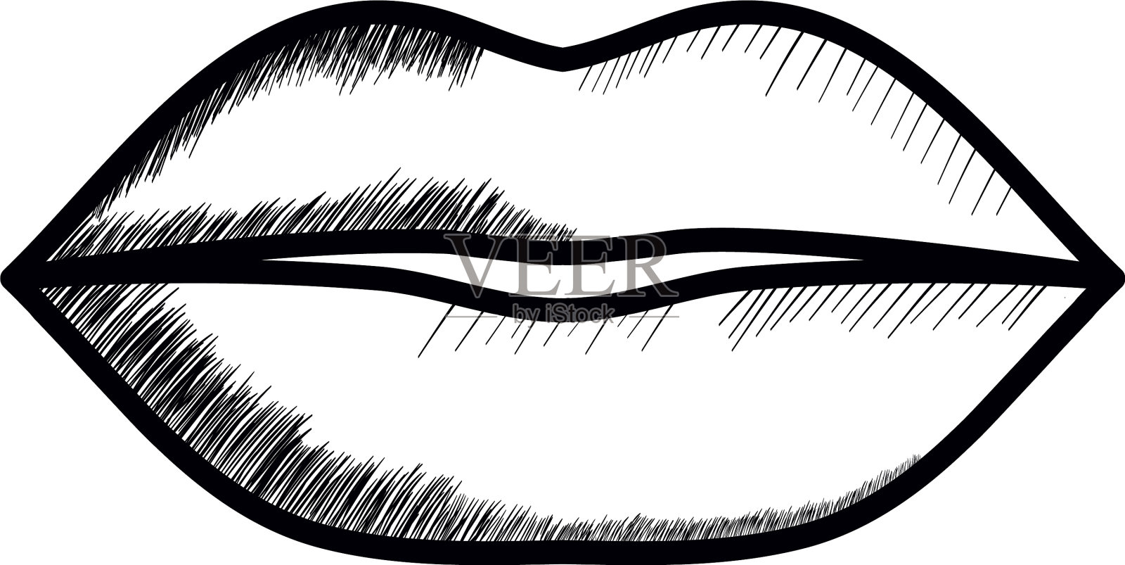 女性嘴唇性感孤立图标设计元素图片