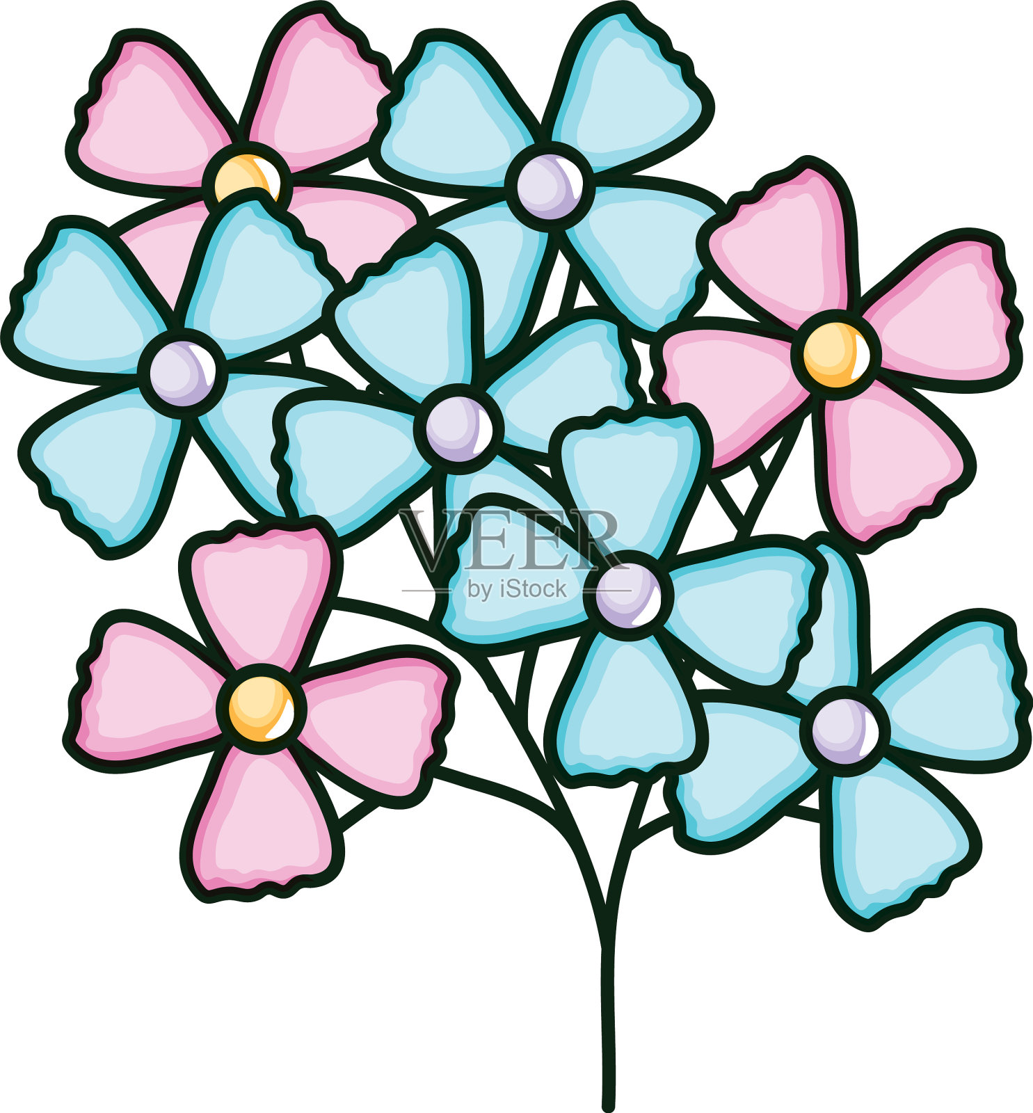 美丽的花卉花园装饰设计元素图片