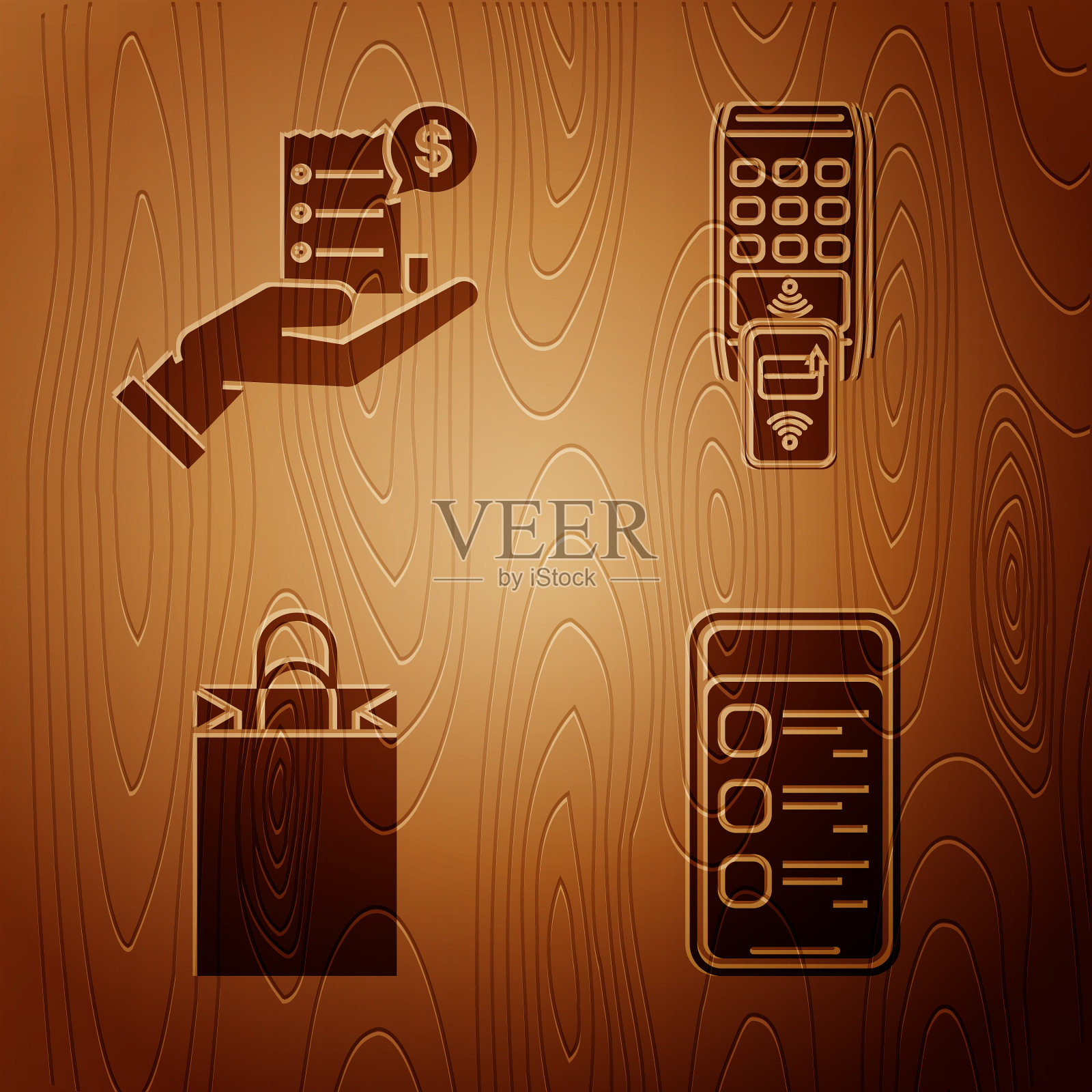 设定网上购物在手机上人手图标素材