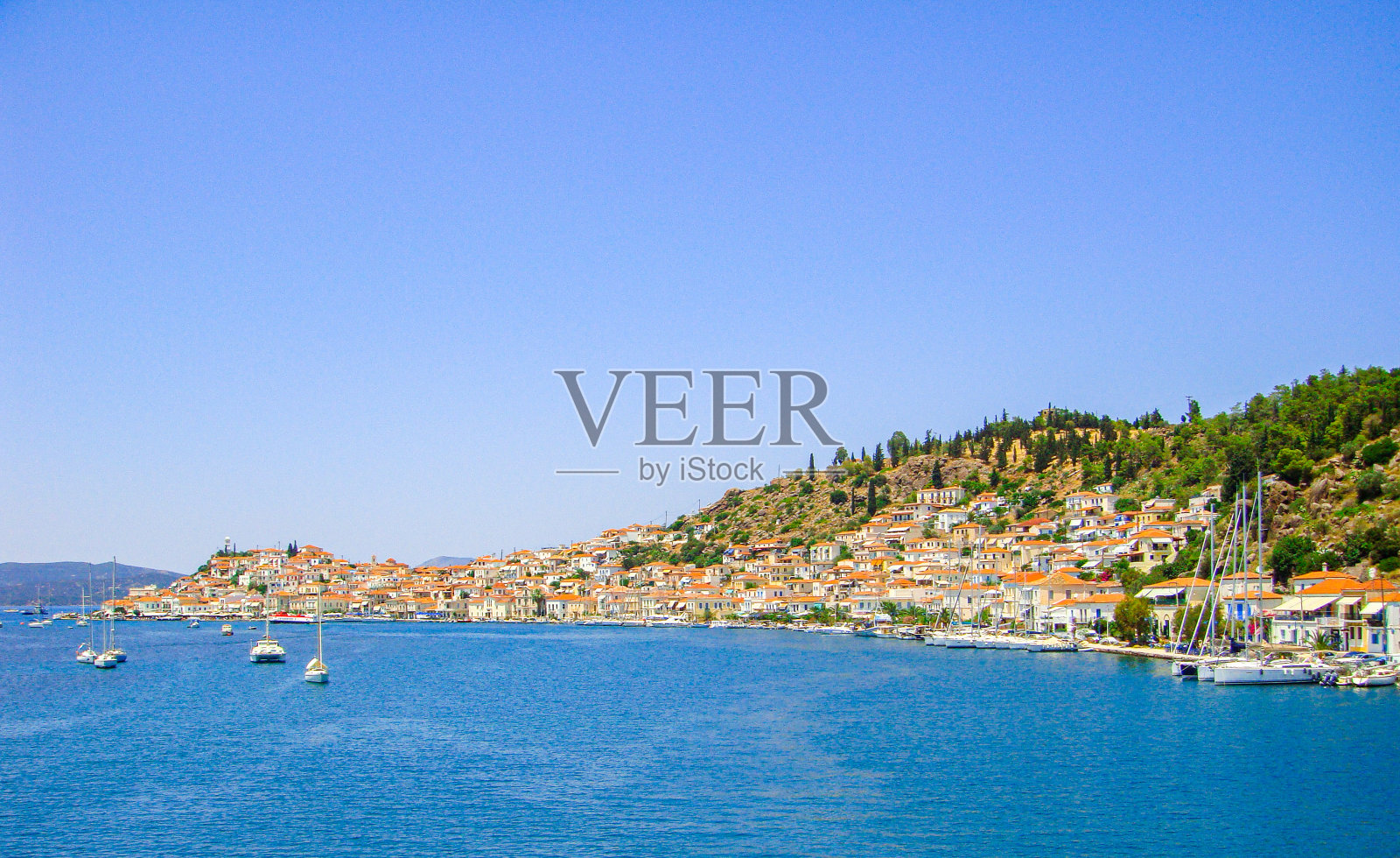 波罗斯岛岛,希腊。照片摄影图片