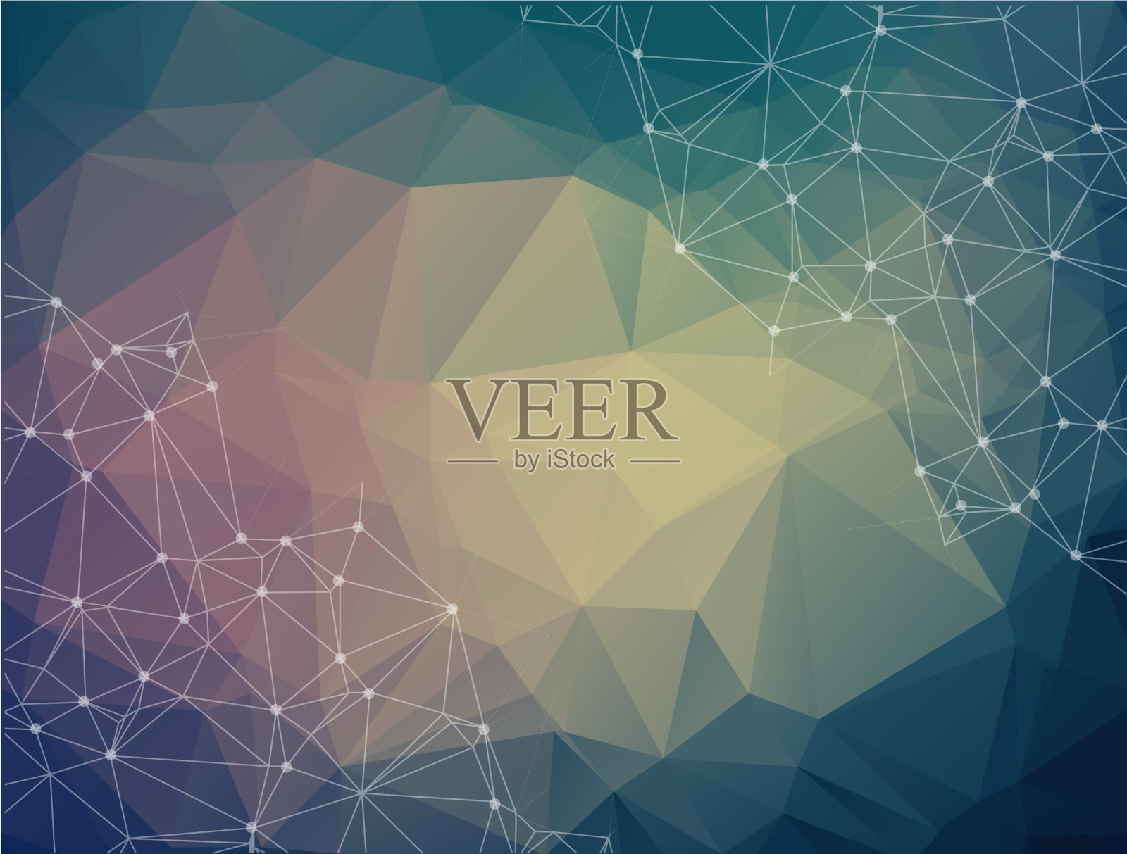 摘要多边形空间背景与插画图片素材