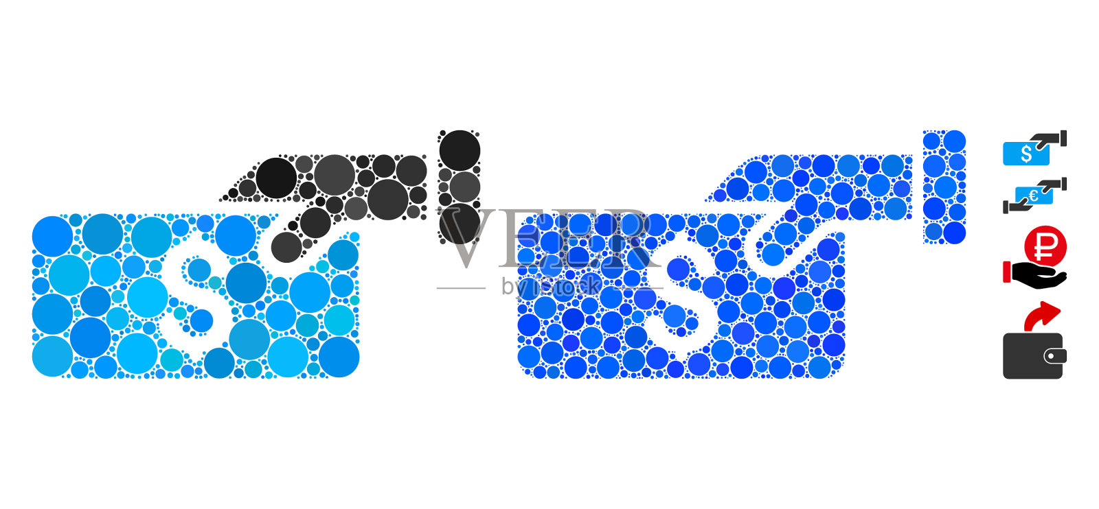 支付马赛克图标圆点插画图片素材