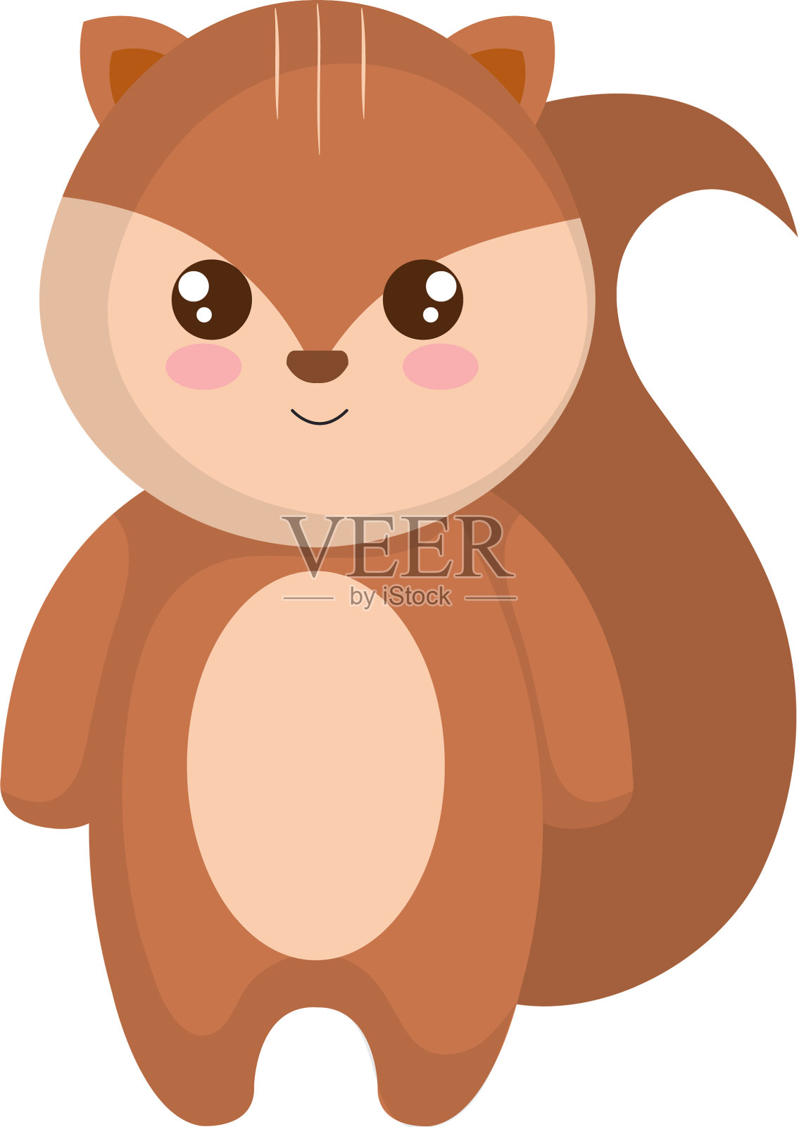 可爱的小花栗鼠设计元素图片