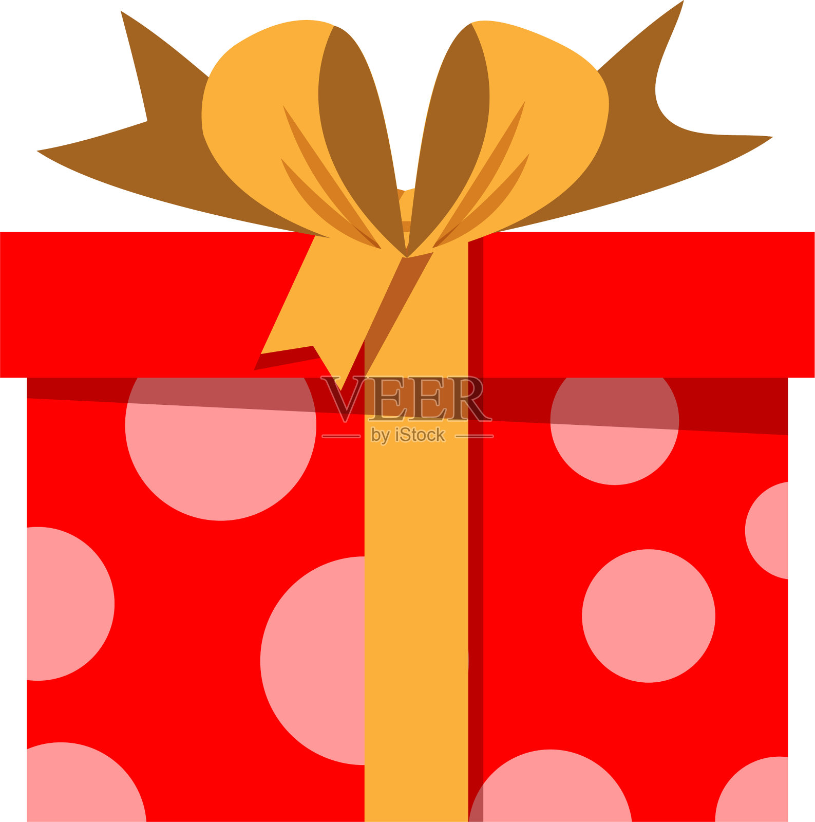 红色礼盒图标孤立在白色背景设计元素图片