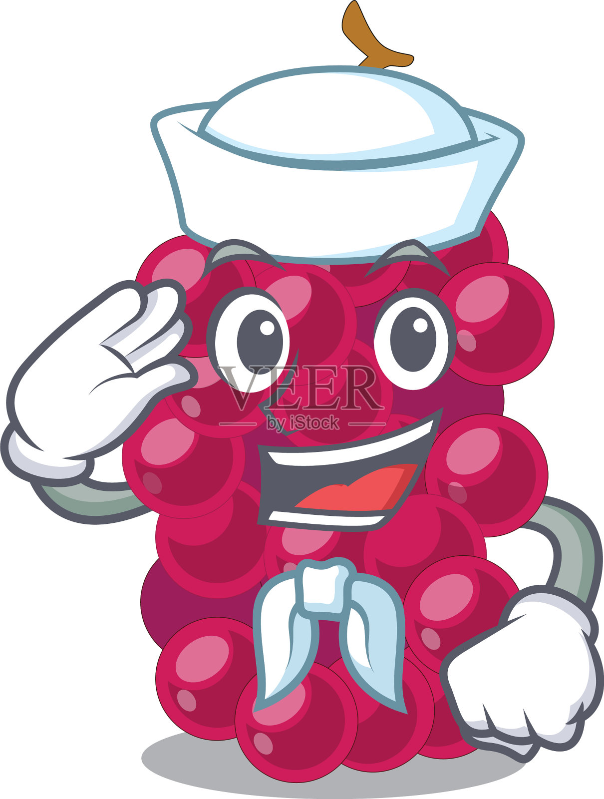 水手桑葚水果在一张卡通桌子上设计元素图片