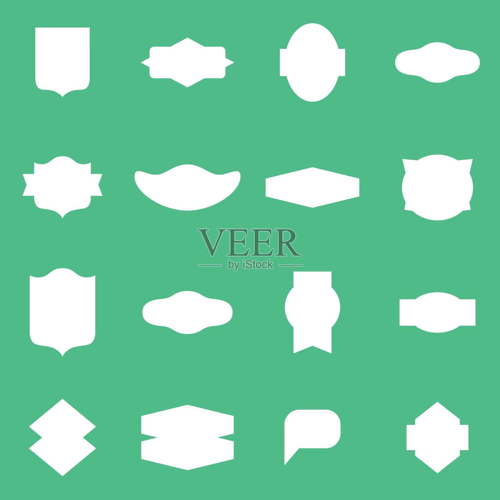 标签和框架无缝模式插画图片素材