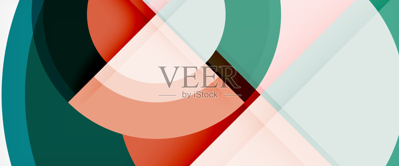 多色圆形抽象背景插画图片素材