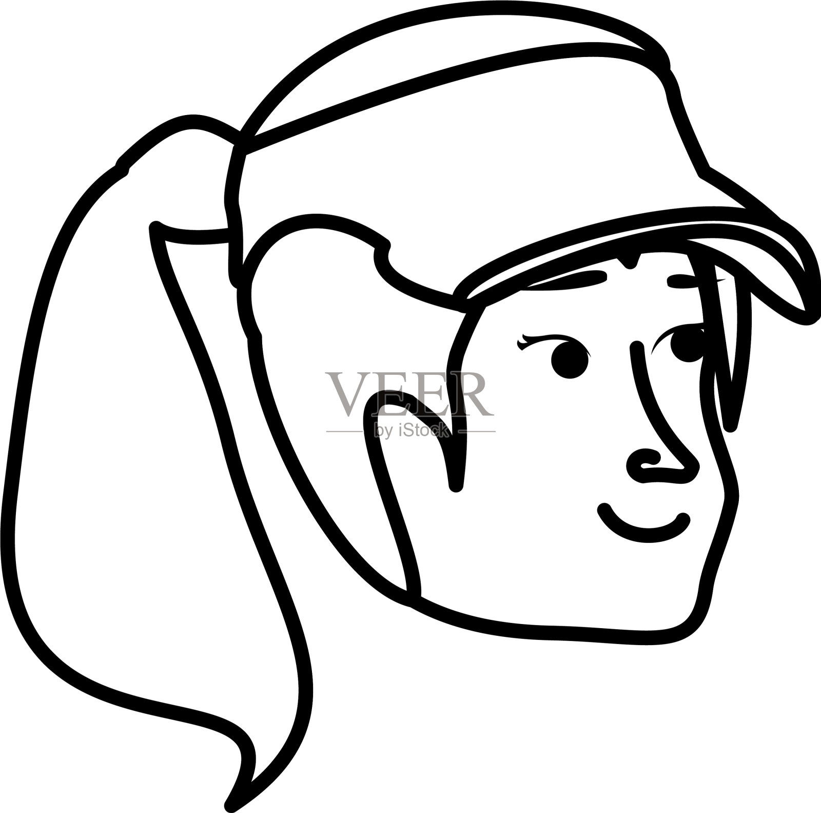 头戴运动帽的女人设计元素图片