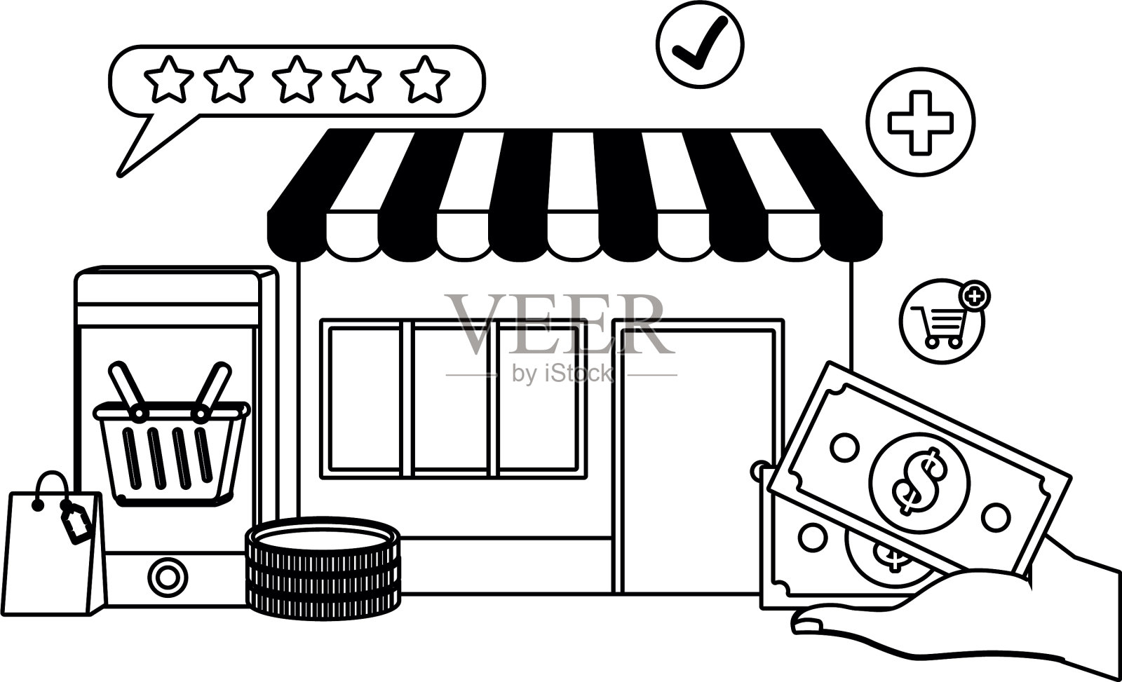 商店图标设计设计元素图片