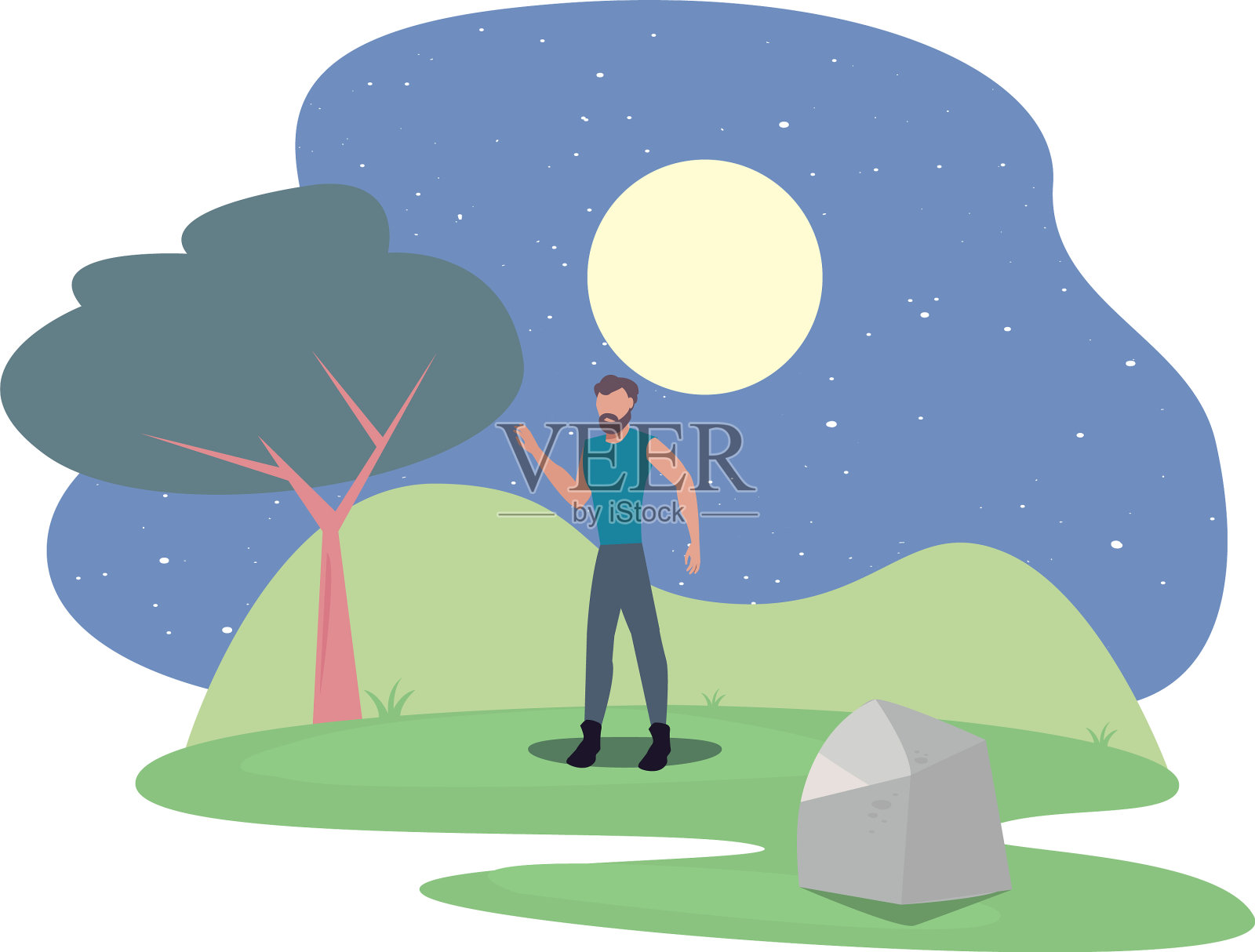 人户外活动图标说明设计元素图片