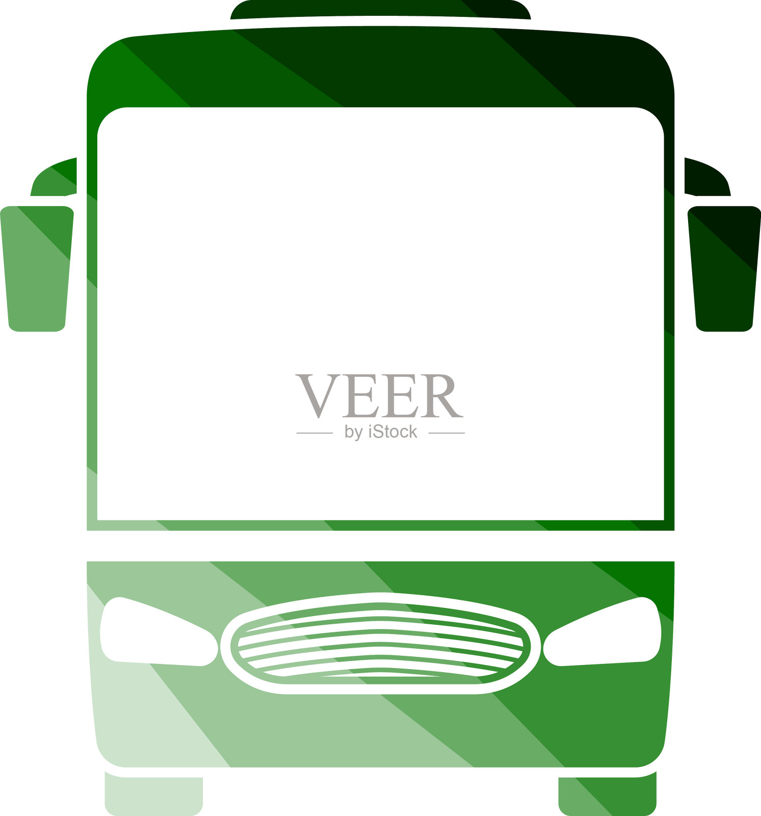 旅游巴士图标前视图设计元素图片