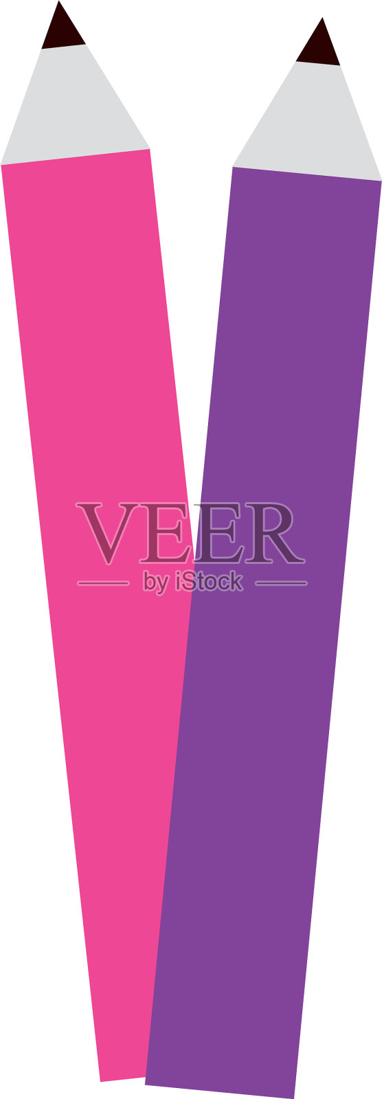 彩色铅笔的学校设计元素图片