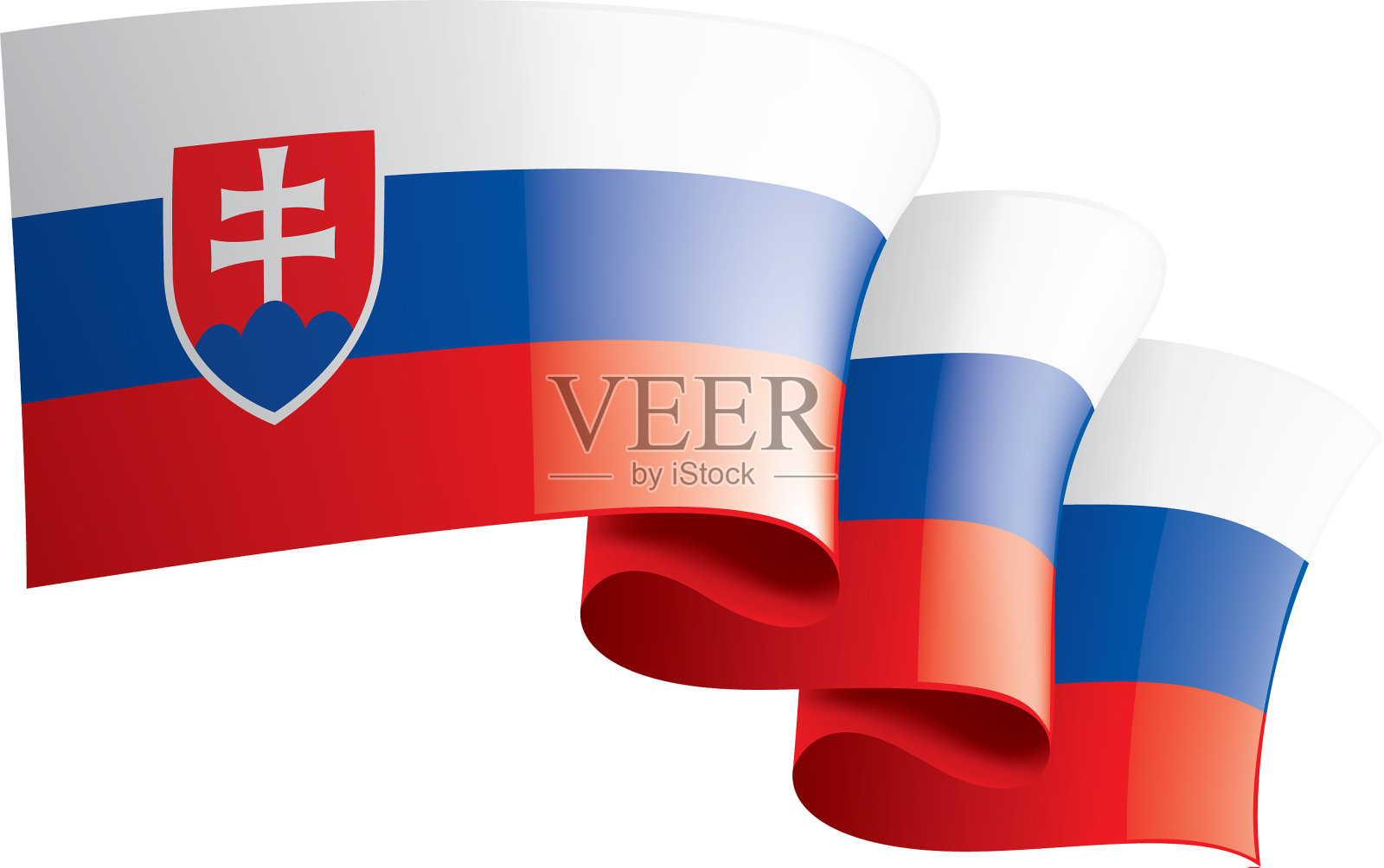 斯洛伐克国旗上有白色设计元素图片