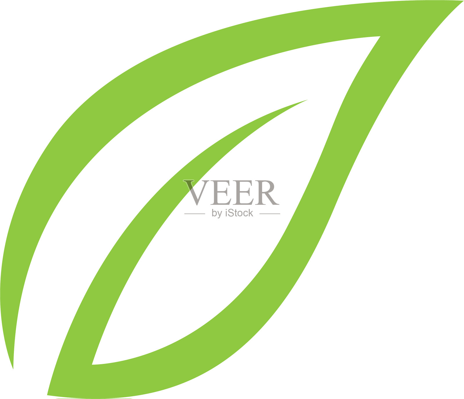 标志绿色树叶生态设计元素图片