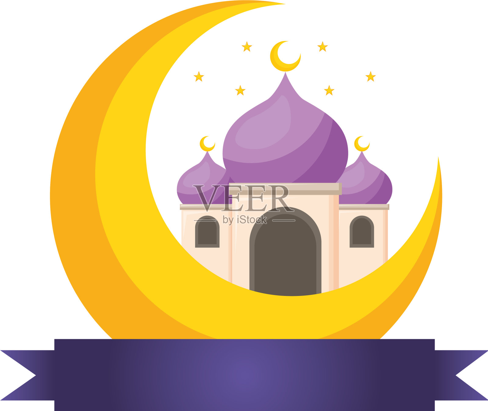 泰姬陵半月设计元素图片