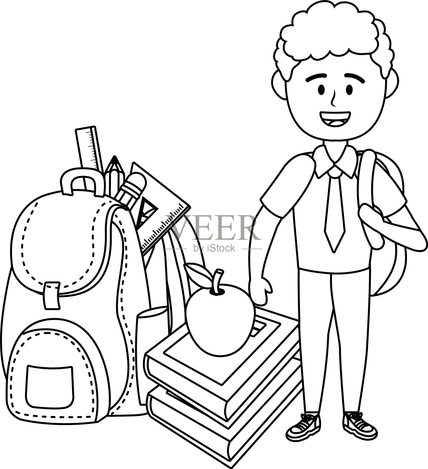 男孩儿童学校设计设计元素图片