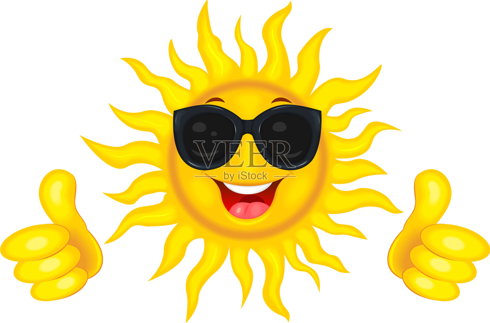 戴着眼镜的快乐阳光设计元素图片