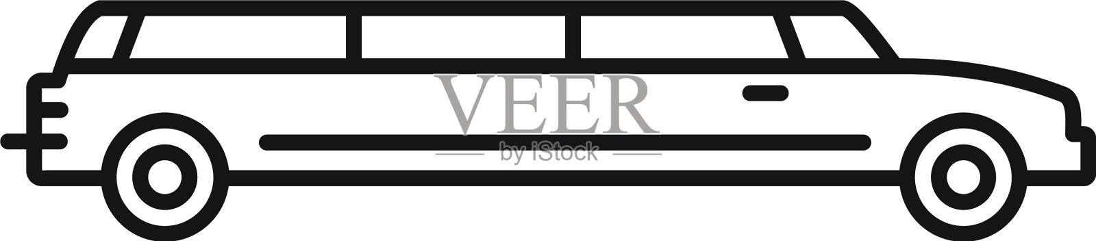 个人豪华轿车图标轮廓风格设计元素图片