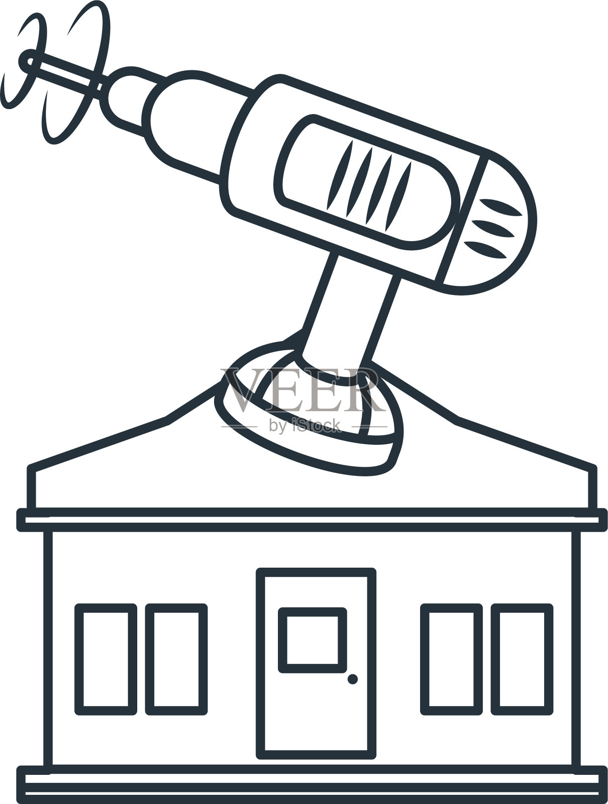 正在施工的房屋设计说明设计元素图片