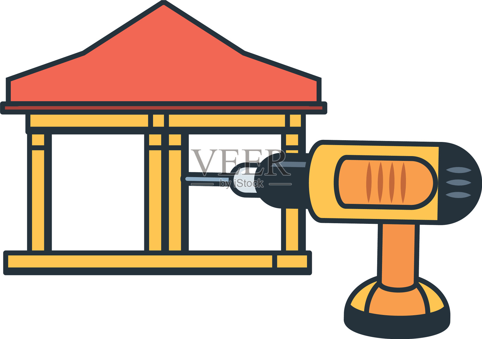 正在施工的房屋设计说明设计元素图片