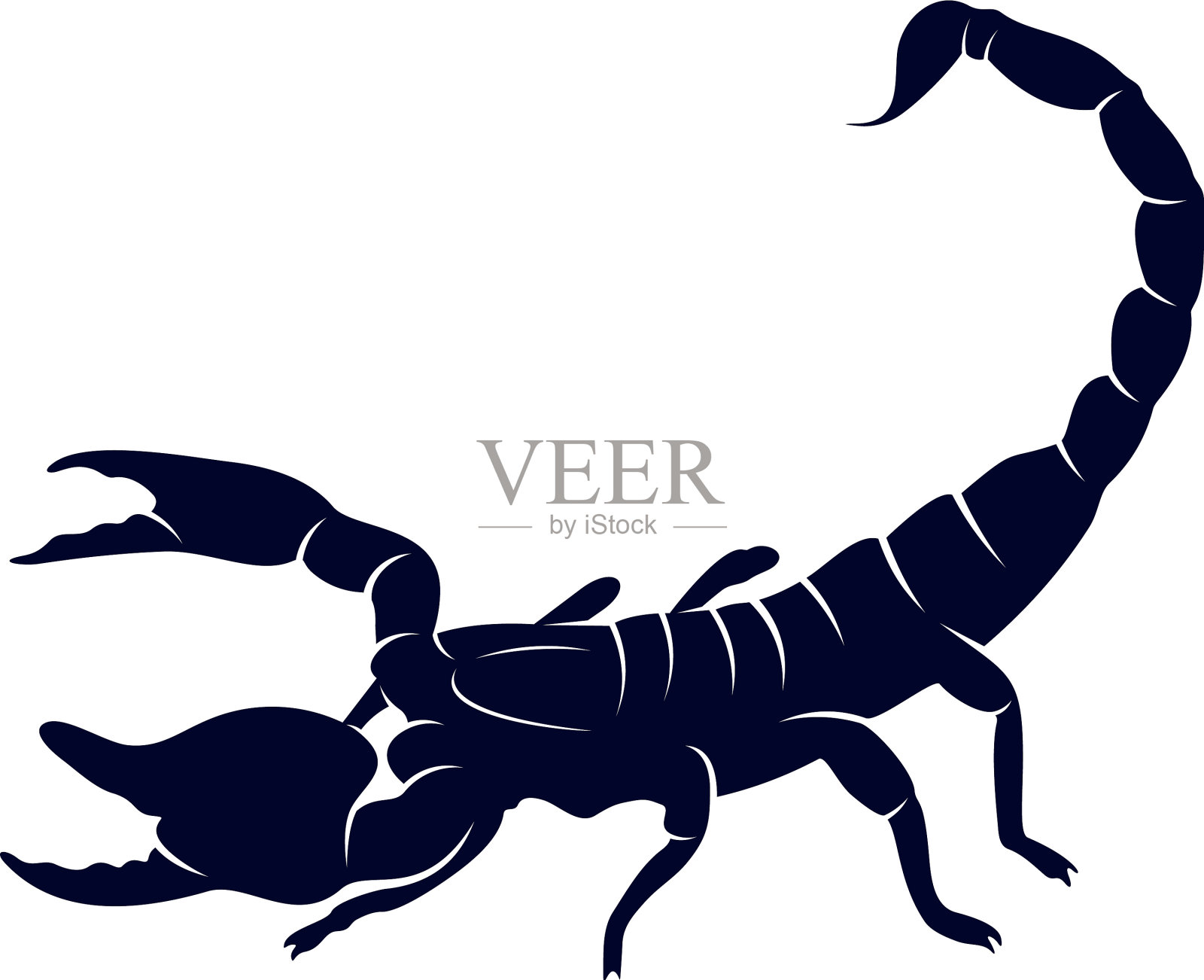 蝎子的标志形象为纹身符号或设计元素图片