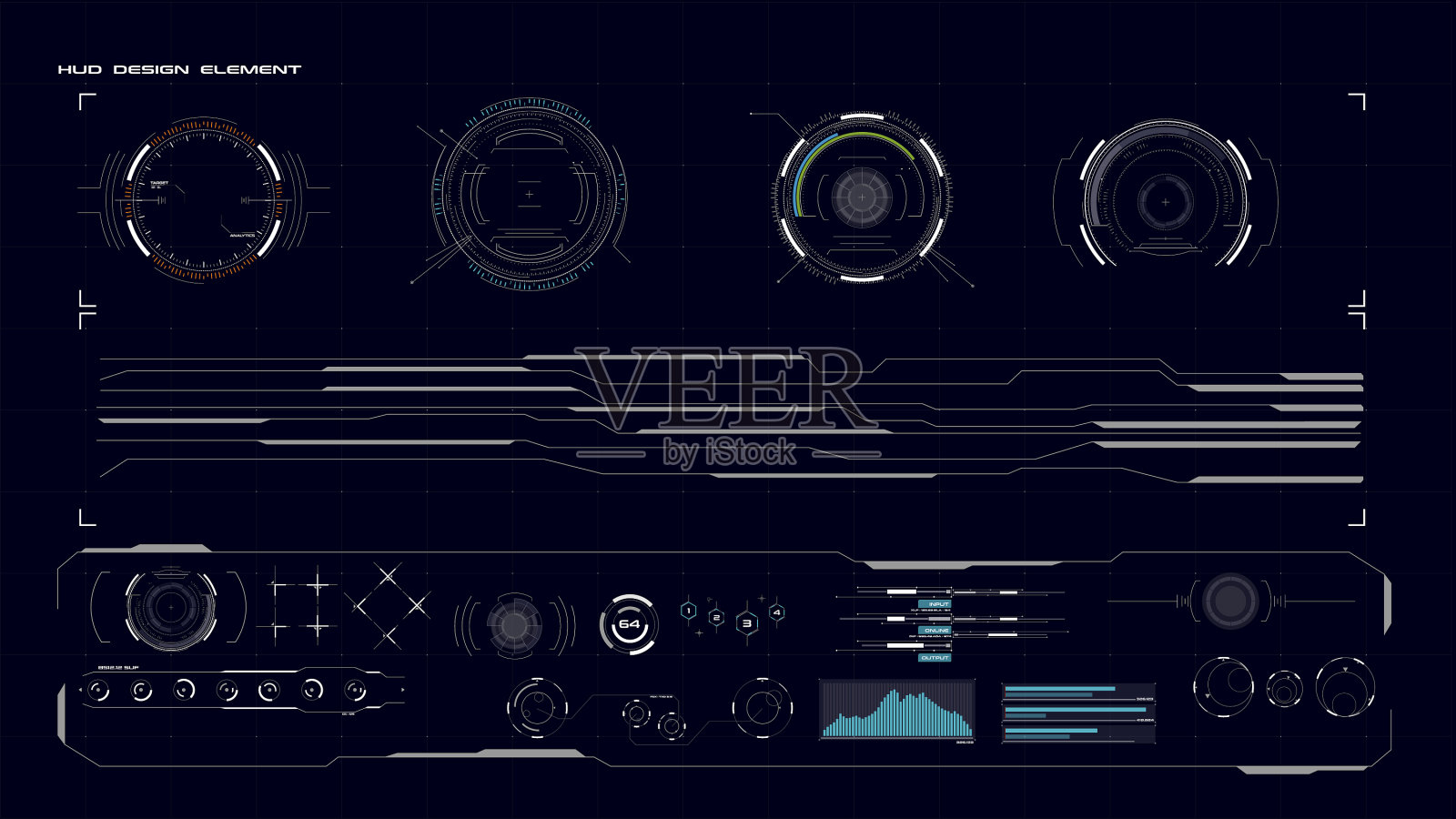 Hud GUI集合元素设计模板素材