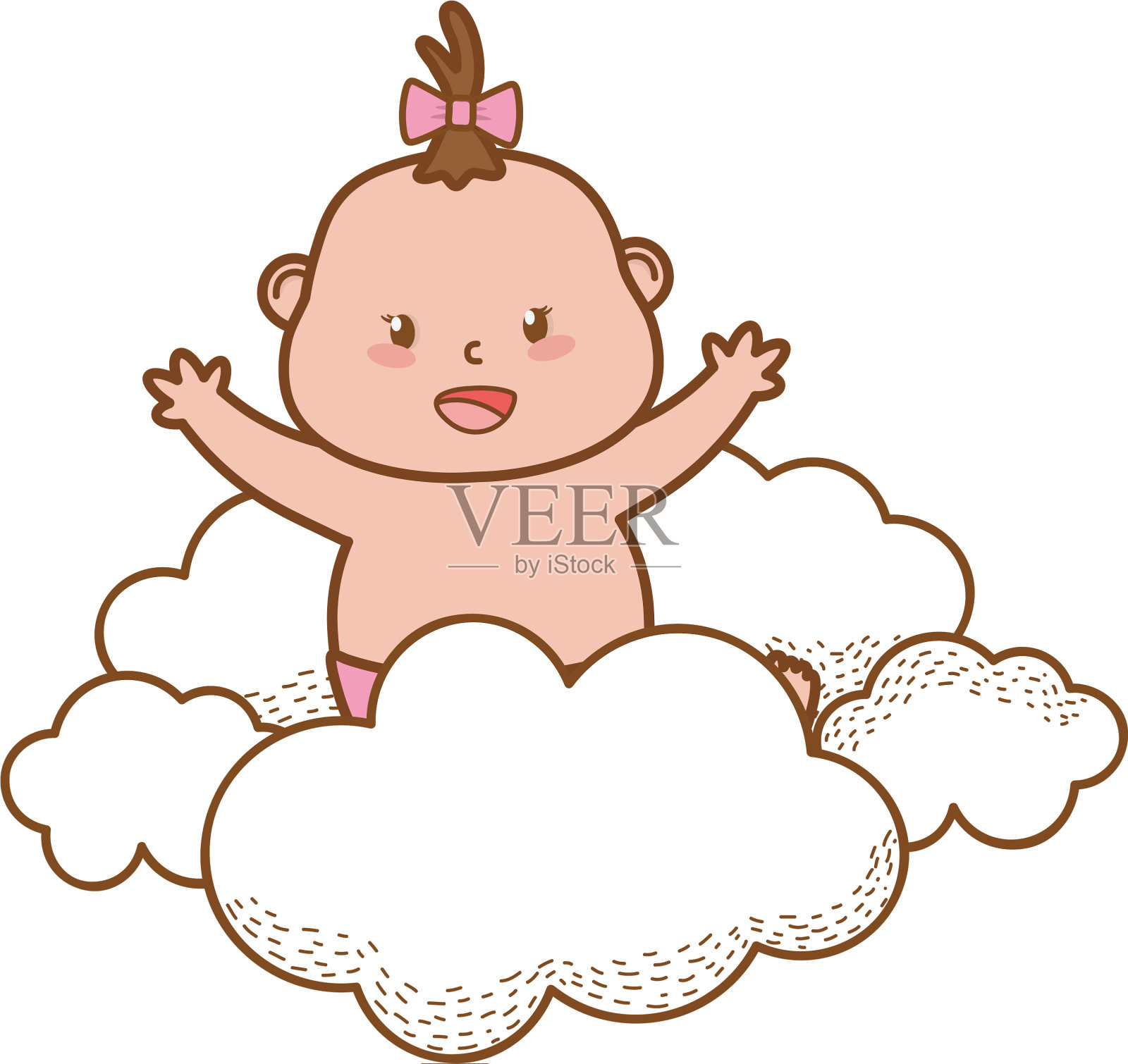 bashower卡通卡片设计元素图片