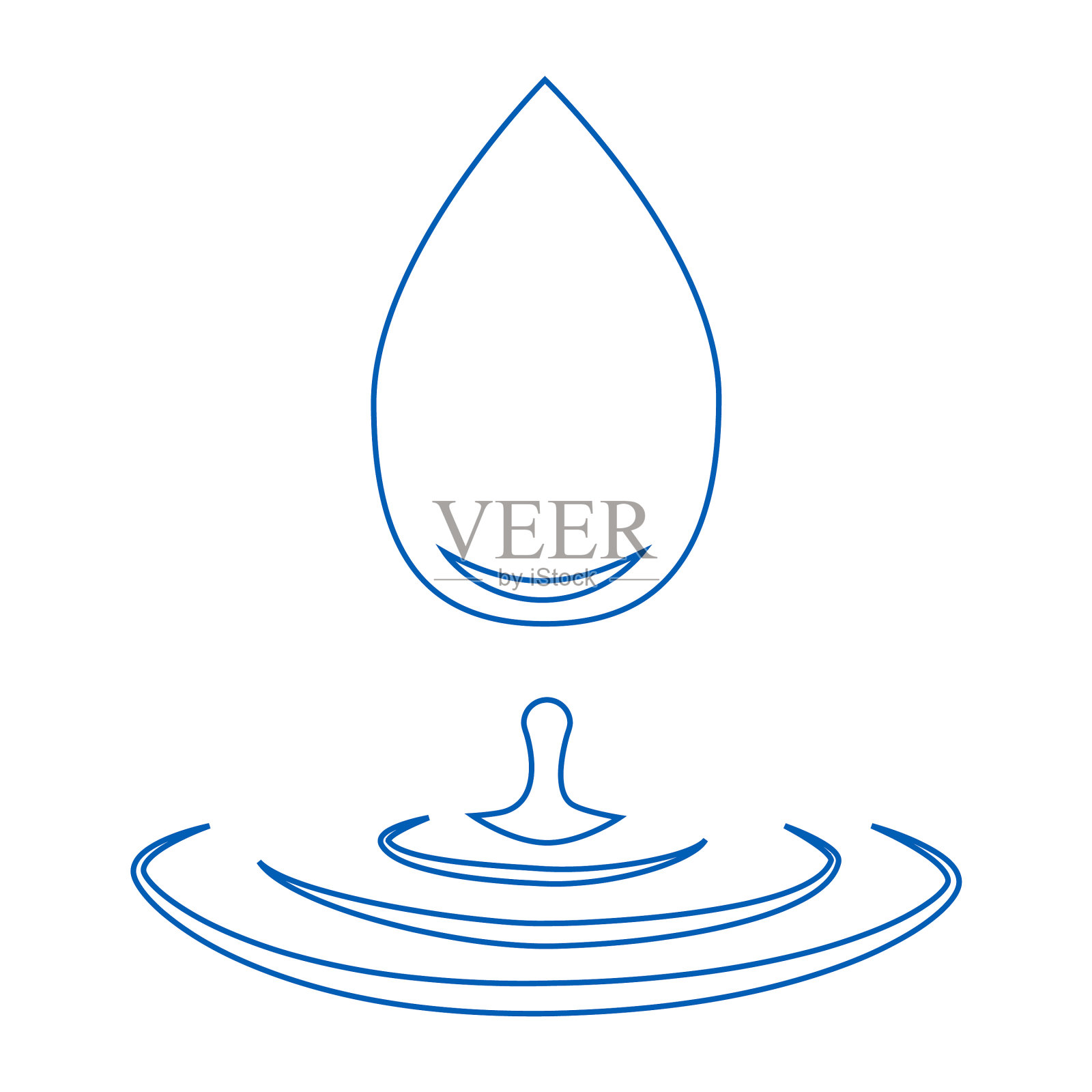 32、水滴一滴漏，蓝色水滴一滴漏，蓝色水滴一滴漏设计元素图片